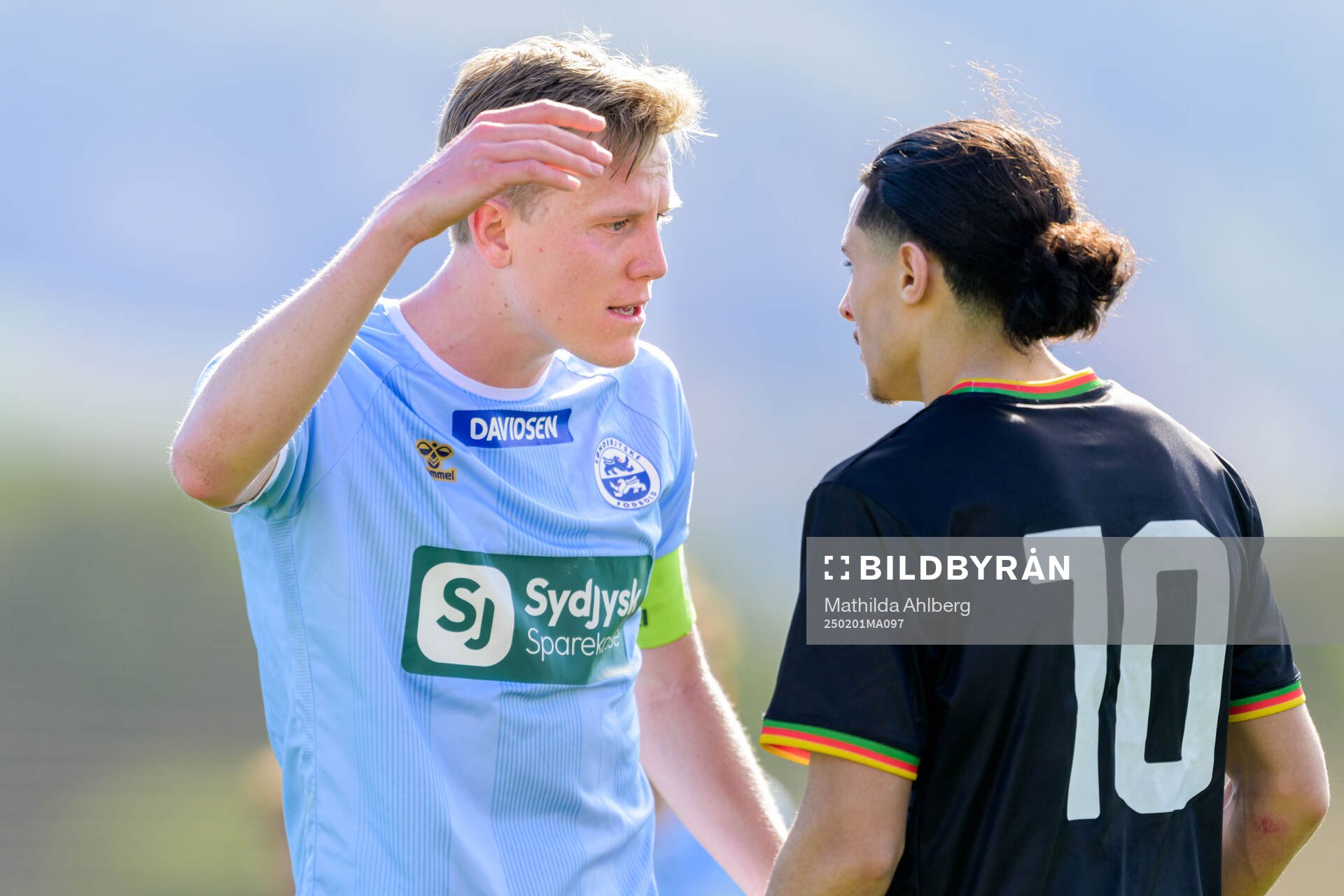 Rasmus Vinderslev of Sönderjyske and Amin Boudri of GAIS