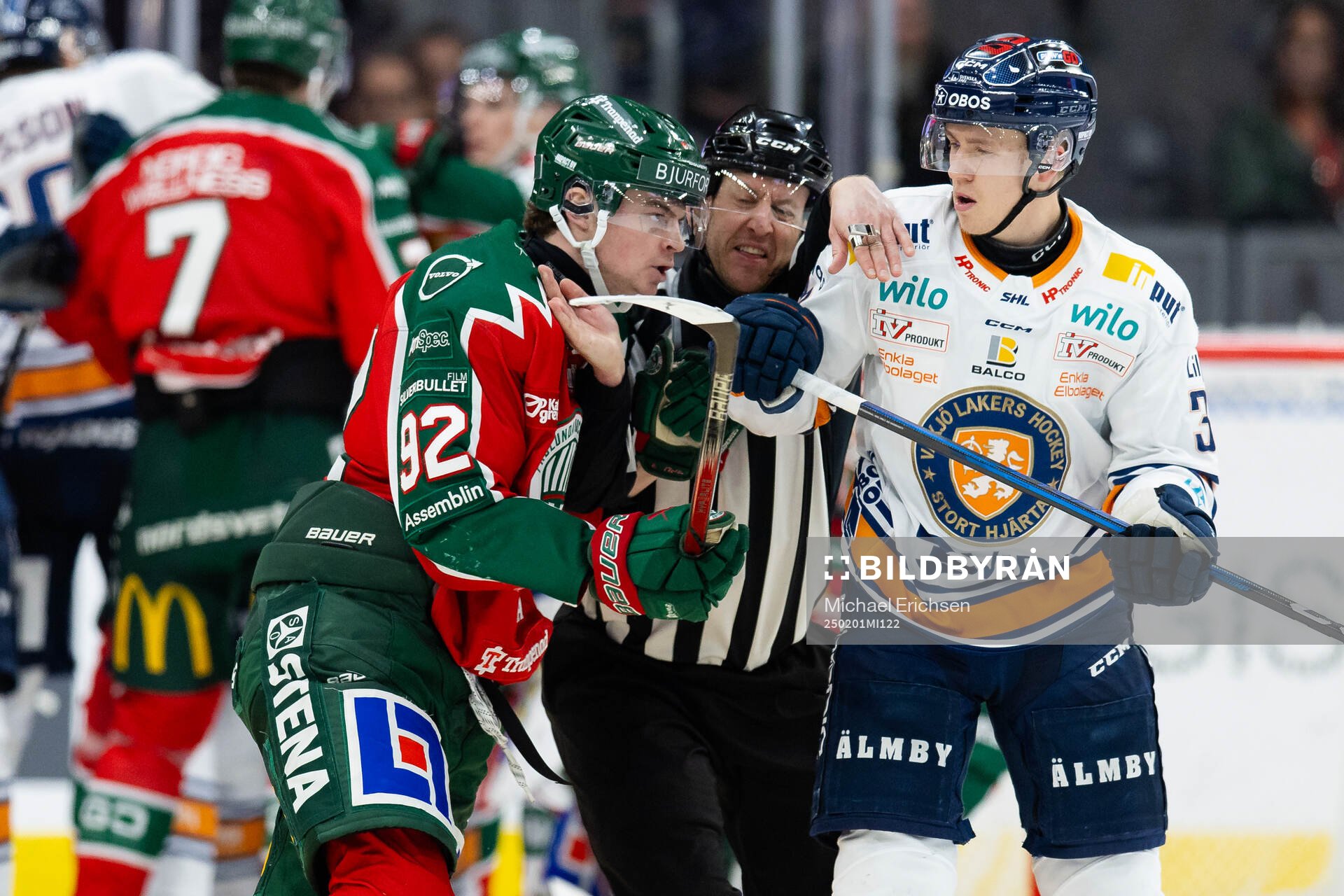 Frölundas Filip Cederqvist och Växjös Elias Rosén