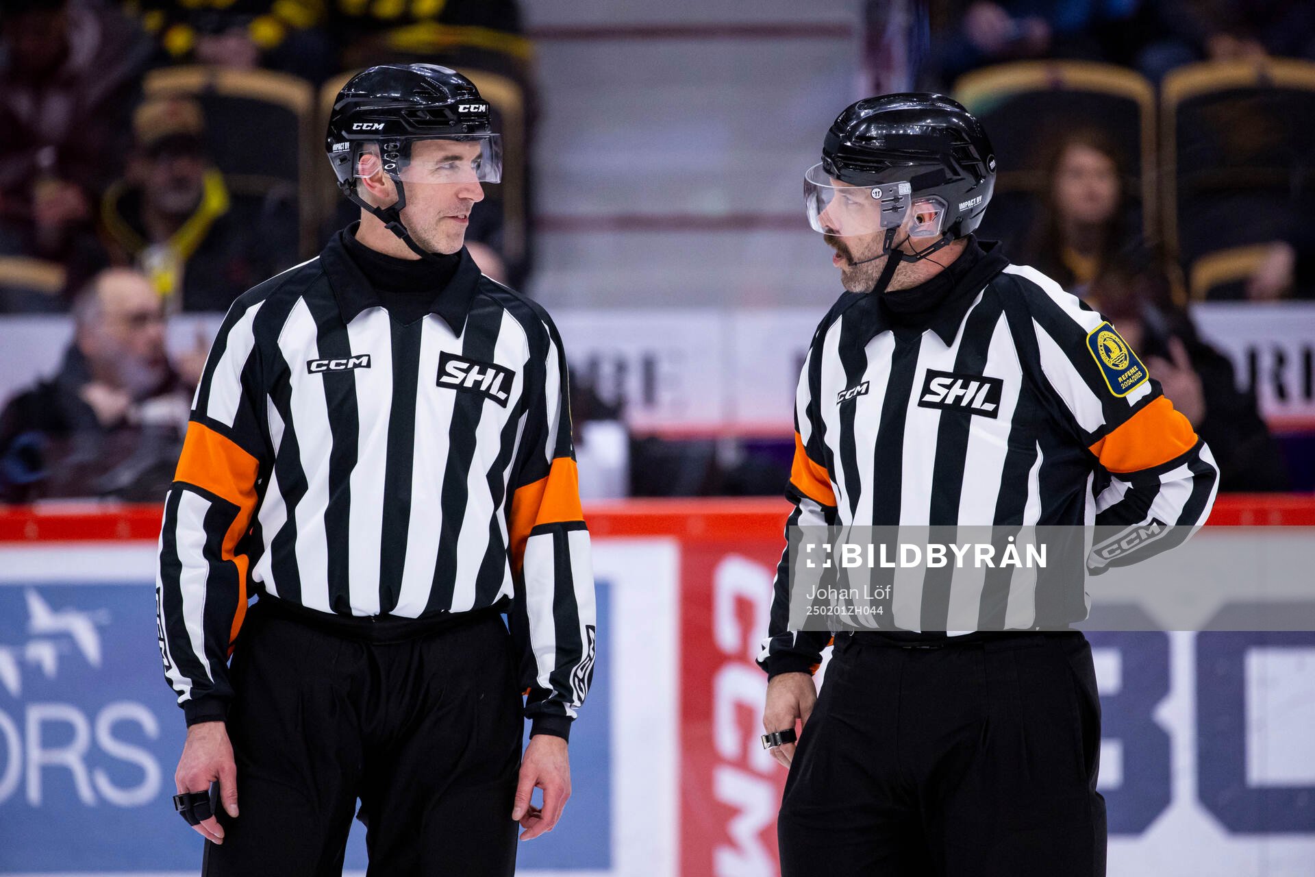 Huvuddommare Linus Öhlund och Daniel Wessner