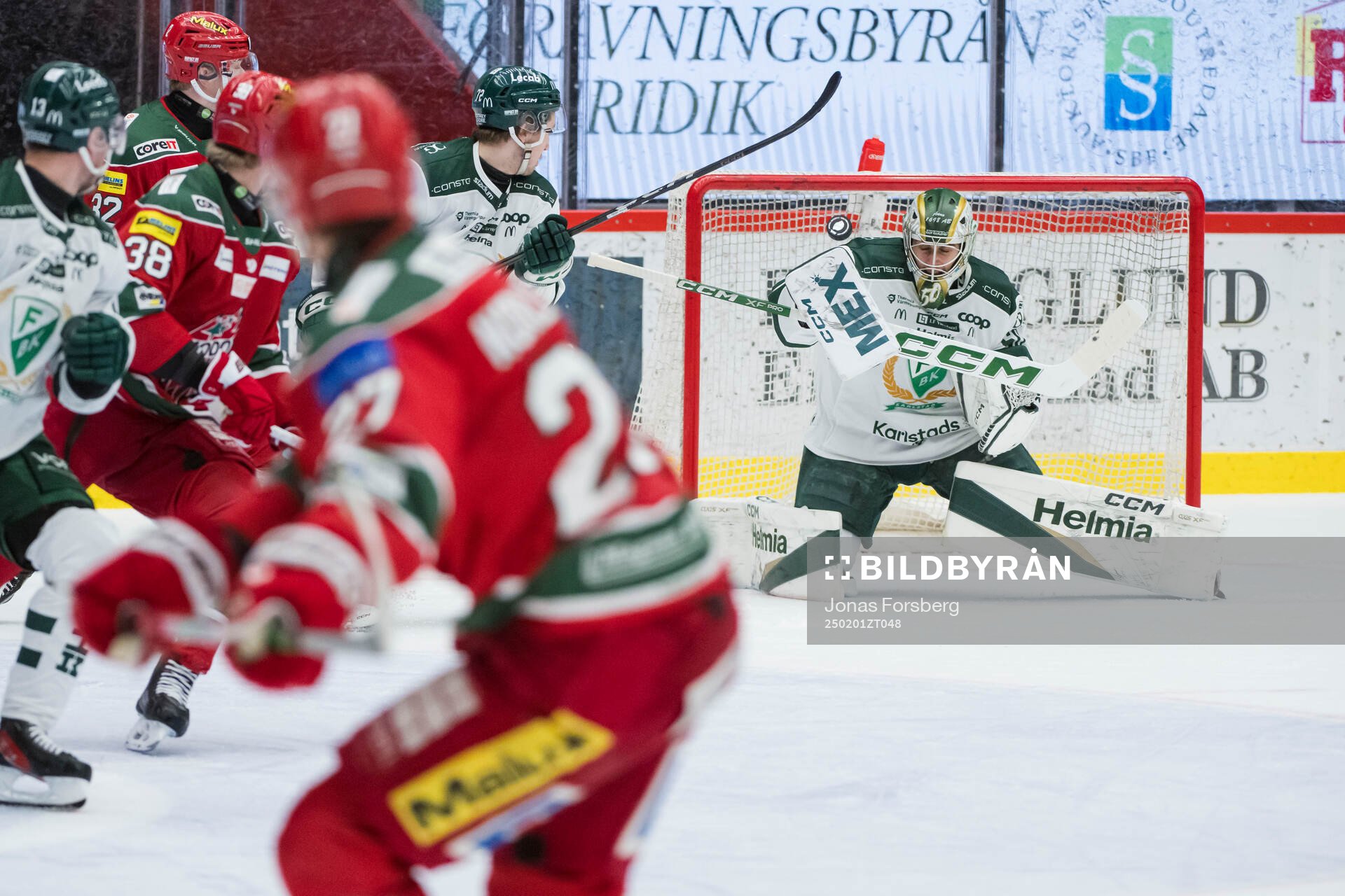 Färjestads målvakt Damian Clara
