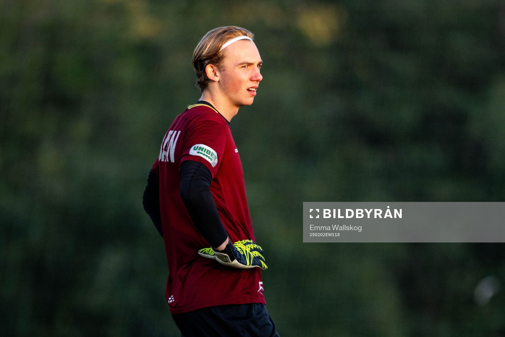 Hammarbys målvakt Elton Fischerström Opancar under en träning den 2 februari 2025 i Marbella. 