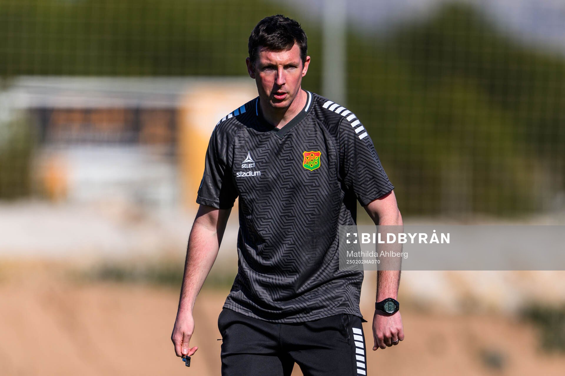 GAIS Gerard Nash under en fotbollsträning med GAIS den 3 februari 2025 i Albir. 
