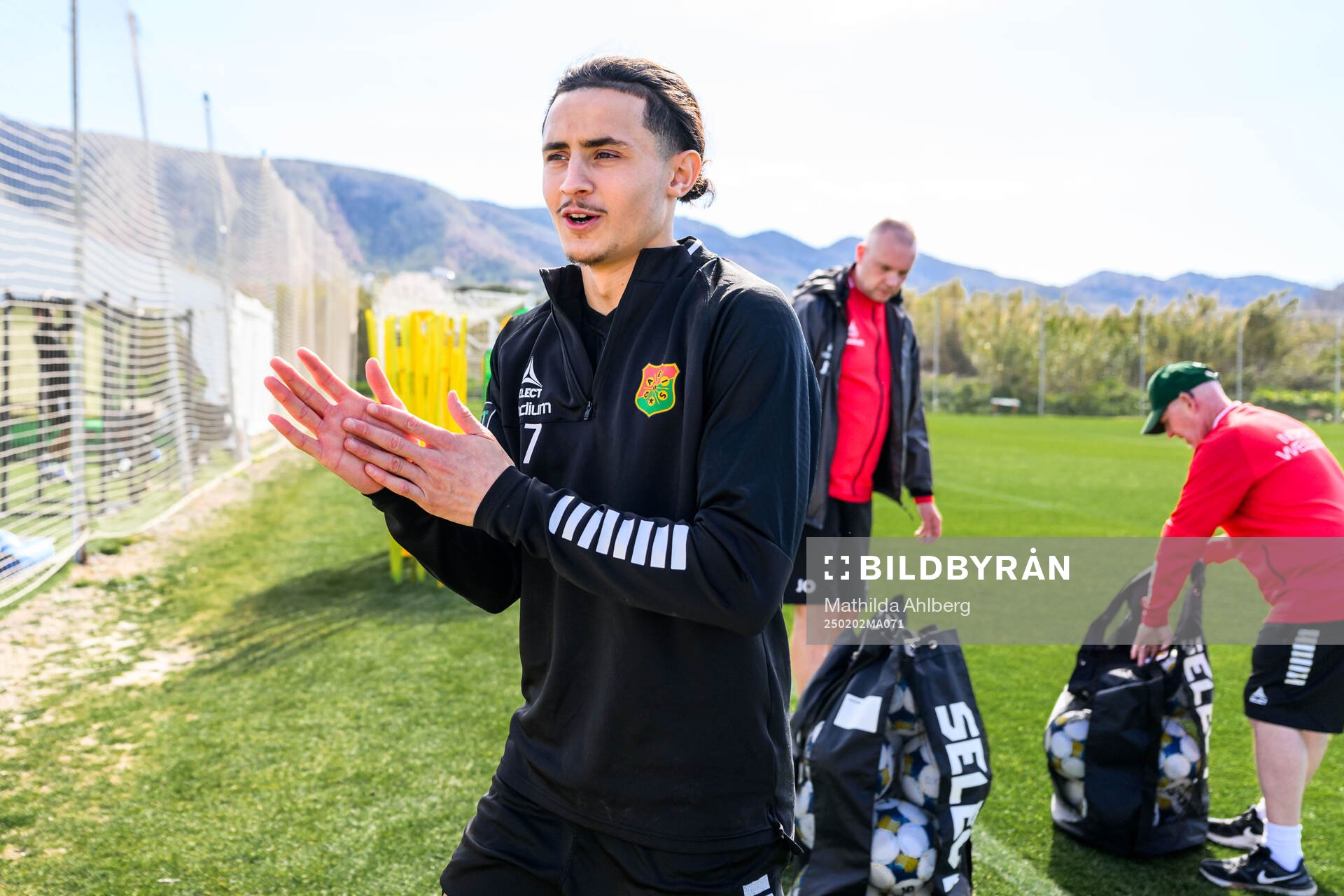 GAIS Amin Boudri under en fotbollsträning med GAIS den 3 februari 2025 i Albir. 
