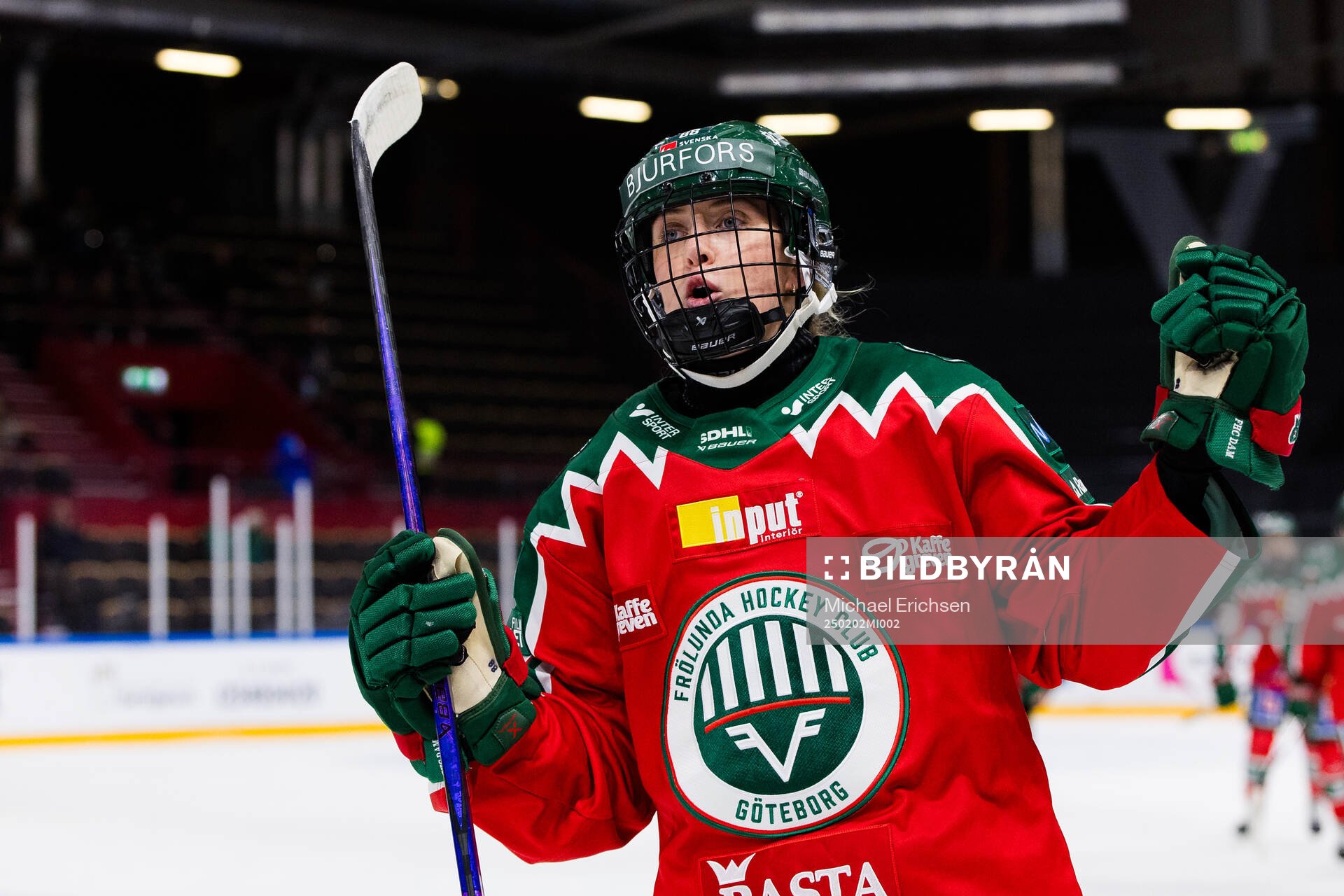 Frölundas Sydney Brodt jublar