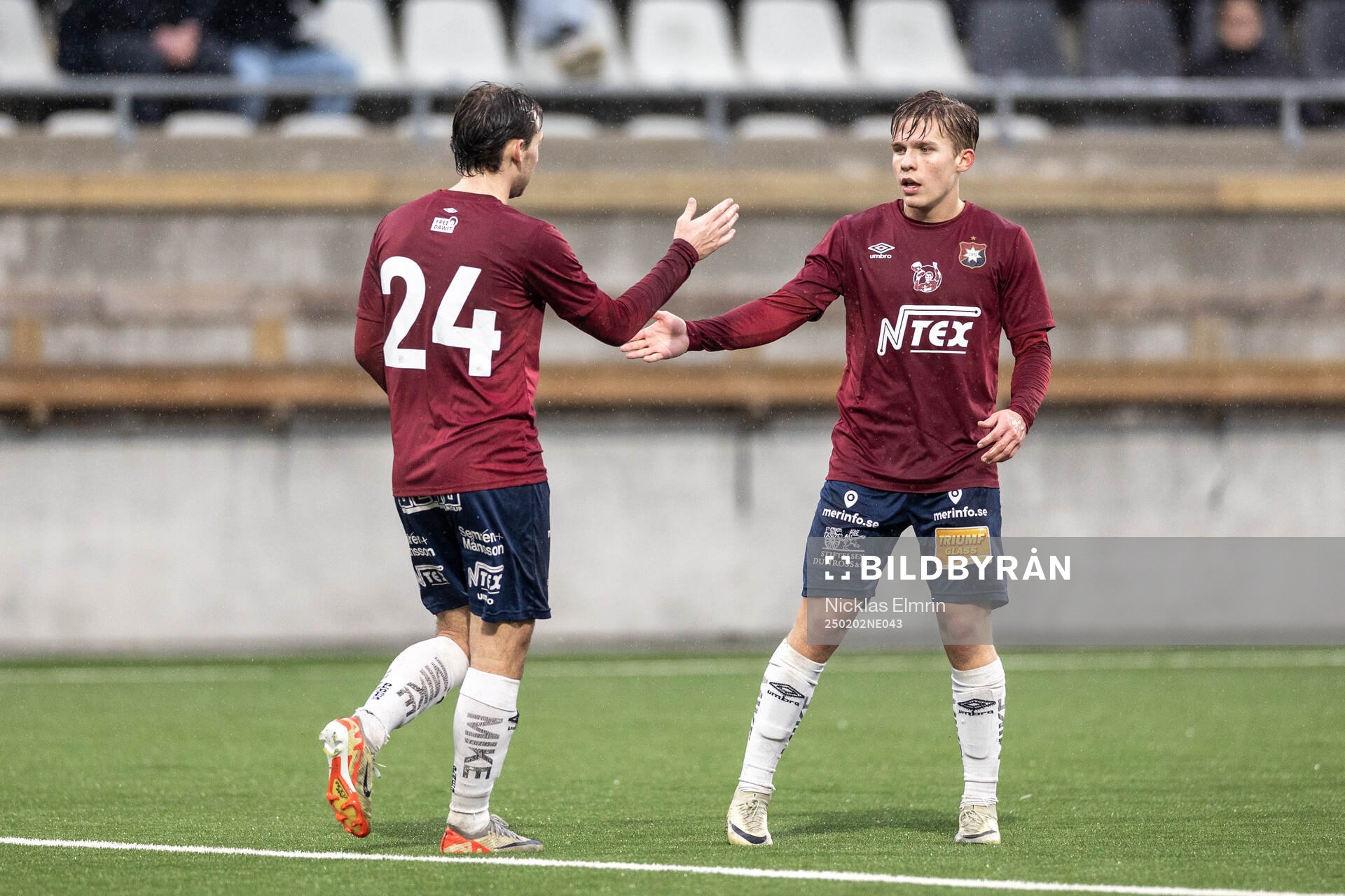 Örgrytes Isak Dahlqvist under träningsmatchen i fotboll mellan Örgryte och Öster den 2 februari 2025 i Göteborg. 