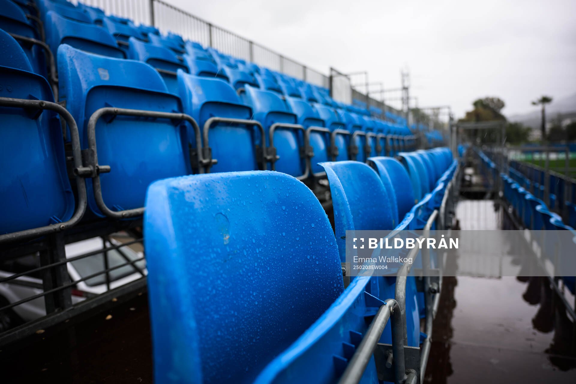 Banus football center seats ahead of the friendly football match between Häcken and Brann on February 3, 2025 in Marbella. 