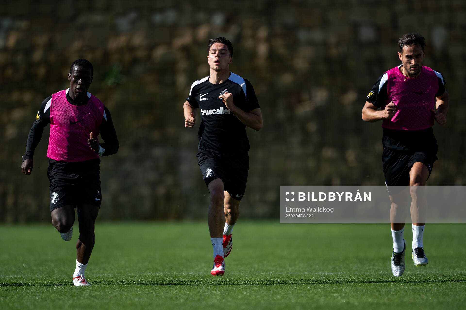 AIKs Stanley Wilson, Charlie Pavey och Sotirios