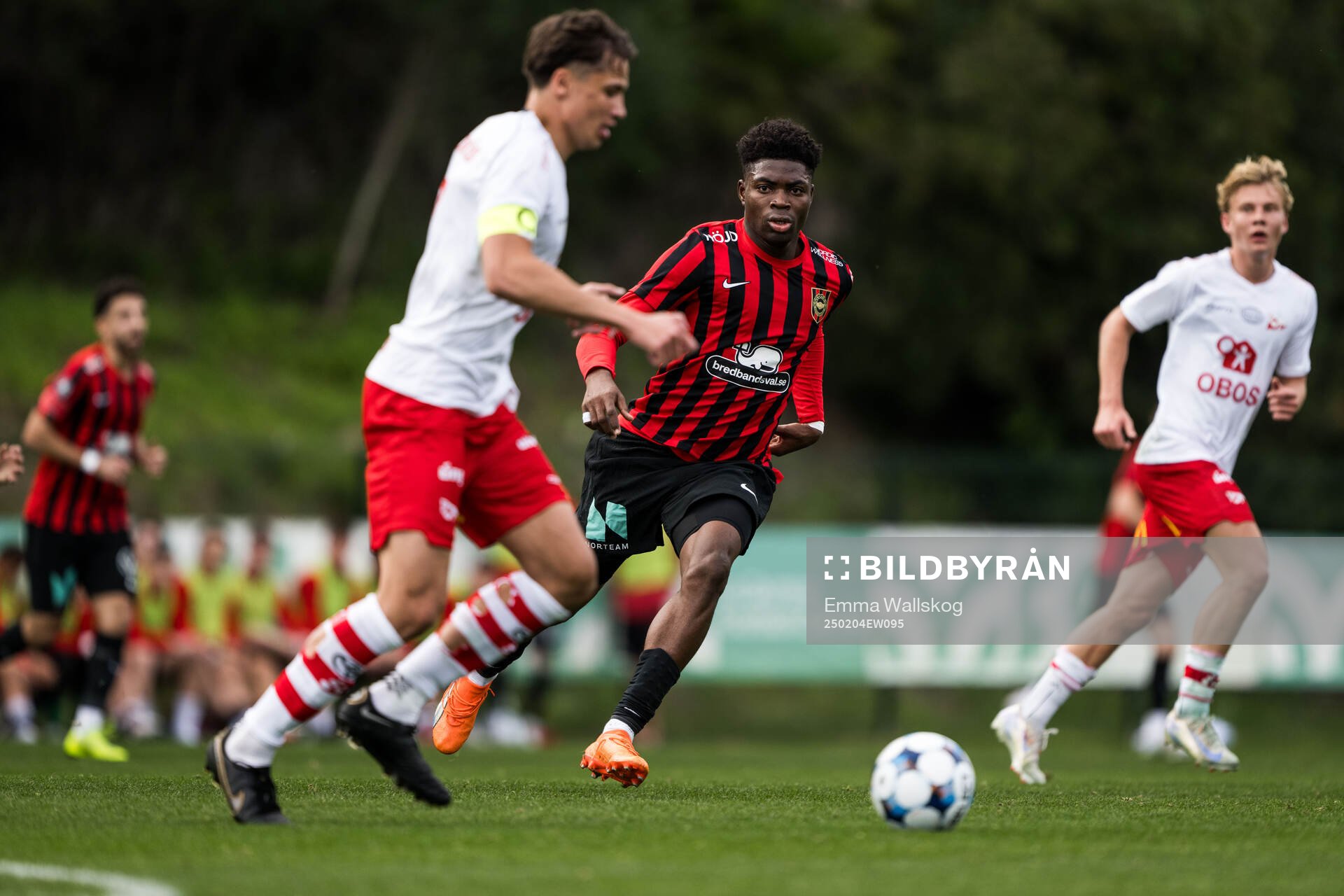 Ezekiel Alladoh of Brommapojkarna during the friendly football match between Brommapojkarna and Fredrikstad on February 4, 2025 in Marbella.