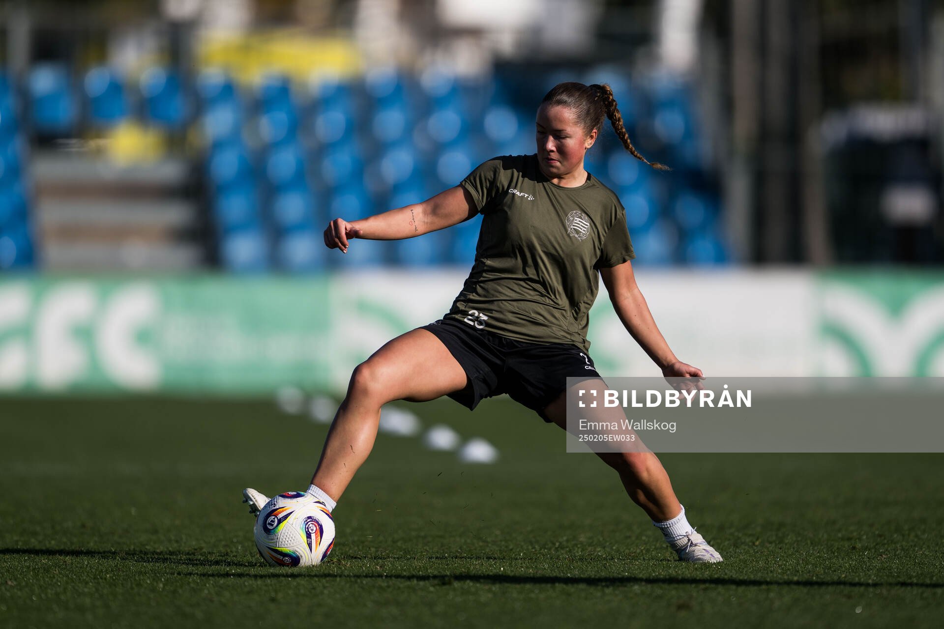 Hammarbys Ida Karlsson under en träning den 5 februari 2025 i Marbella. 
