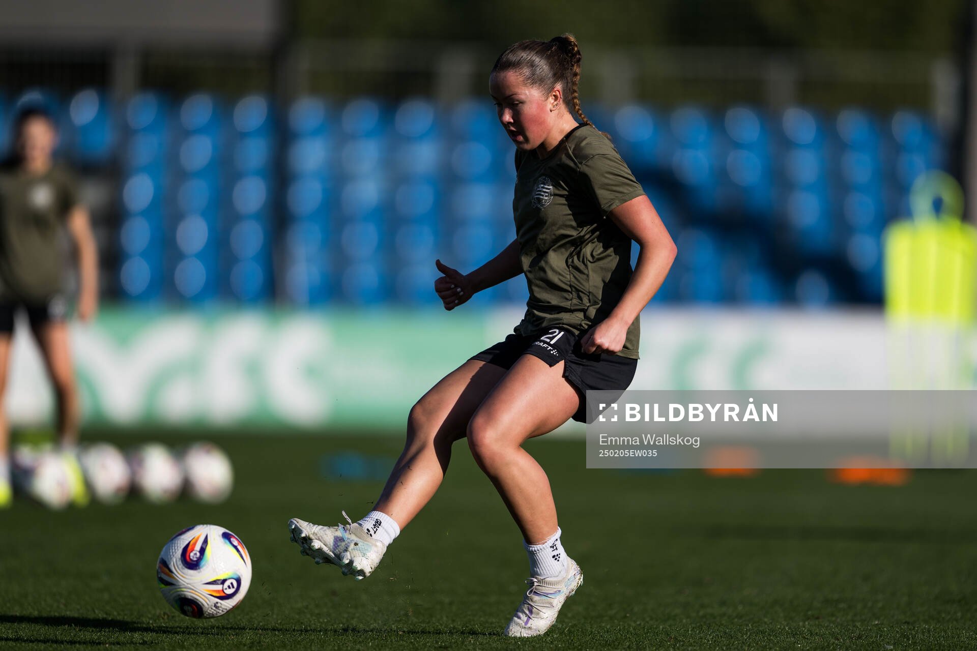 Hammarbys Ida Karlsson under en träning den 5 februari 2025 i Marbella. 
