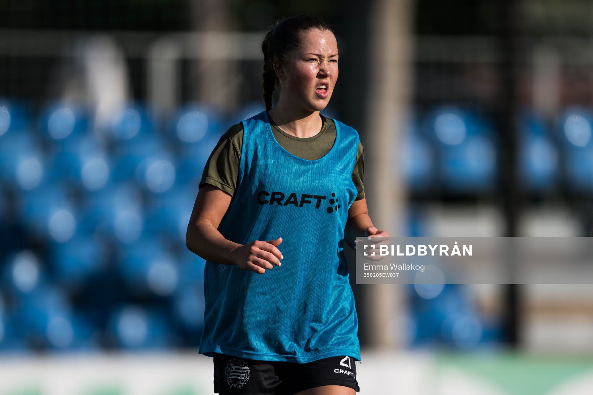Hammarbys Ida Karlsson under en träning den 5 februari 2025 i Marbella. 
