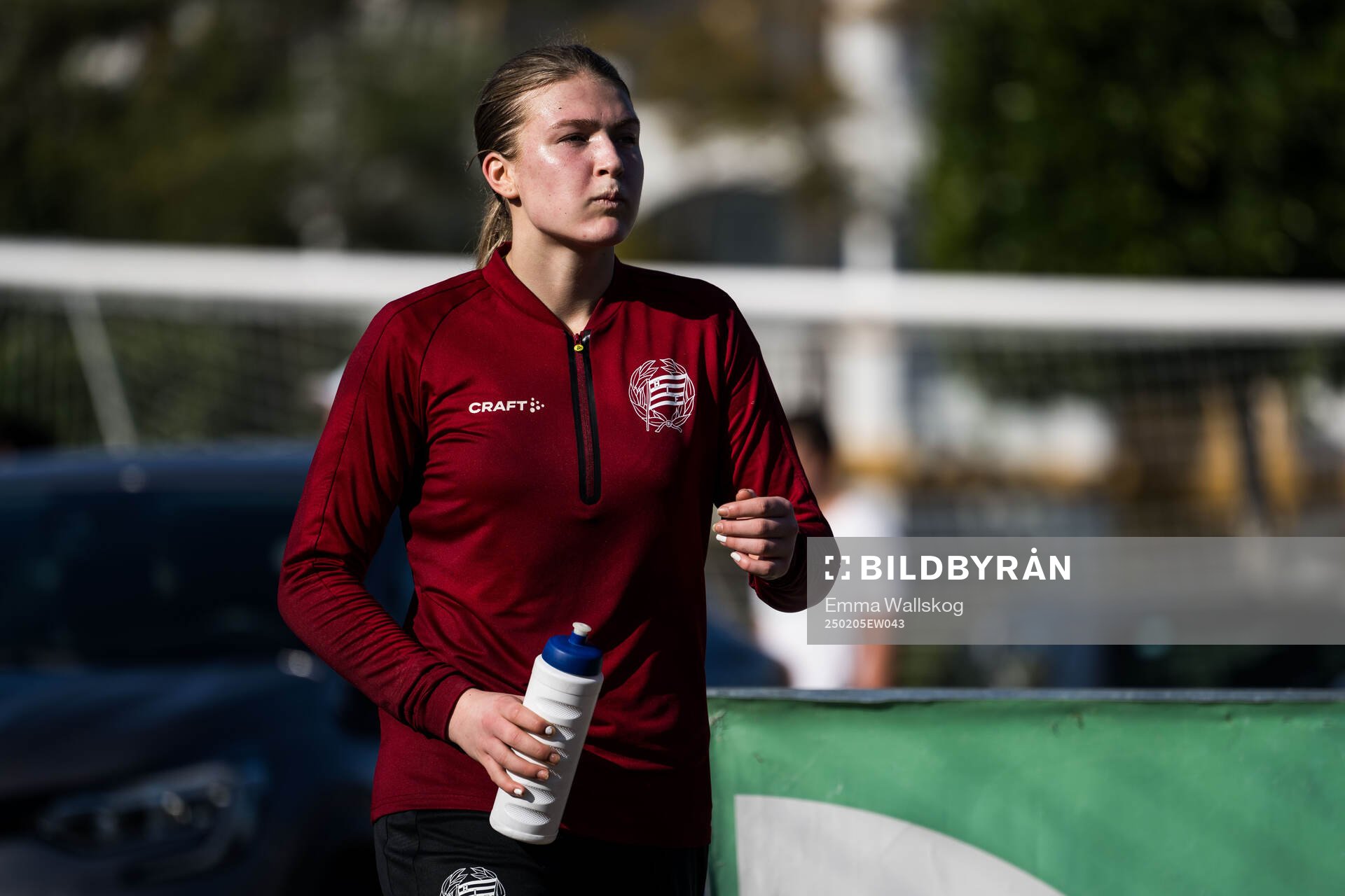Hammarbys Fanny Jurander under en träning den 5 februari 2025 i Marbella. 