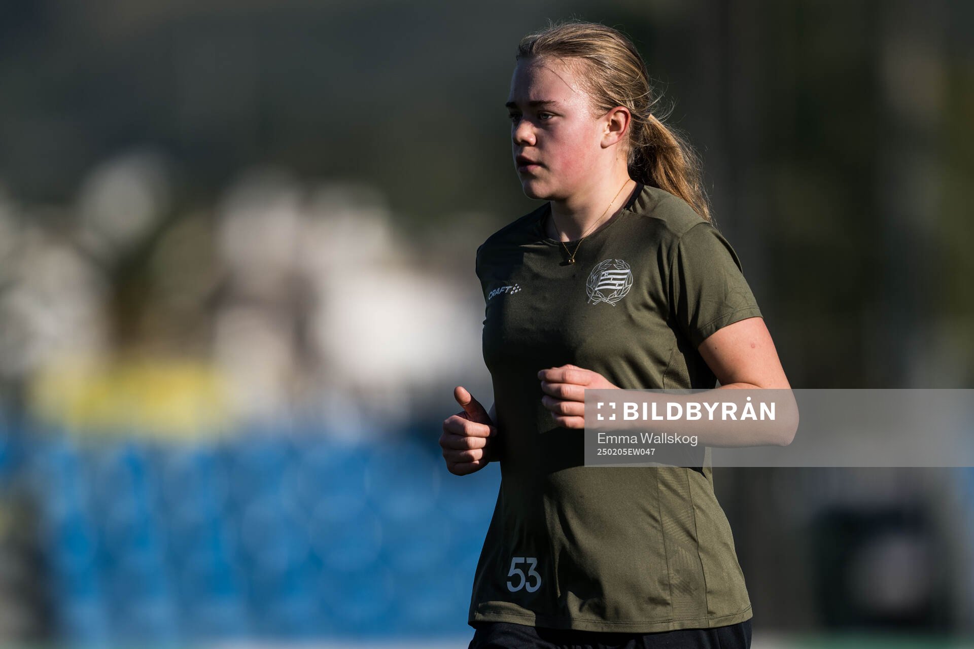 Hammarbys Ida Gagnfors under en träning den 5 februari 2025 i Marbella. 