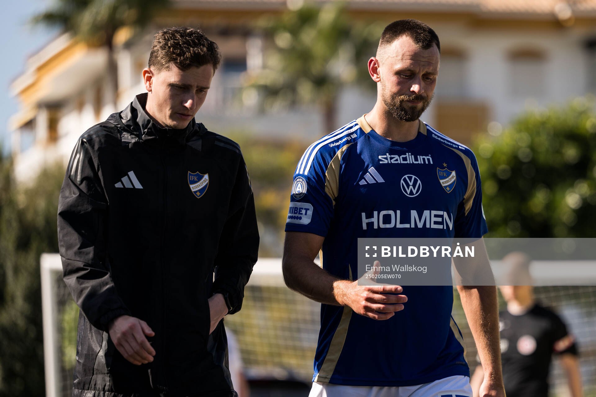 Head coach Martin Falk and Max Watson of IFK Norrköping
