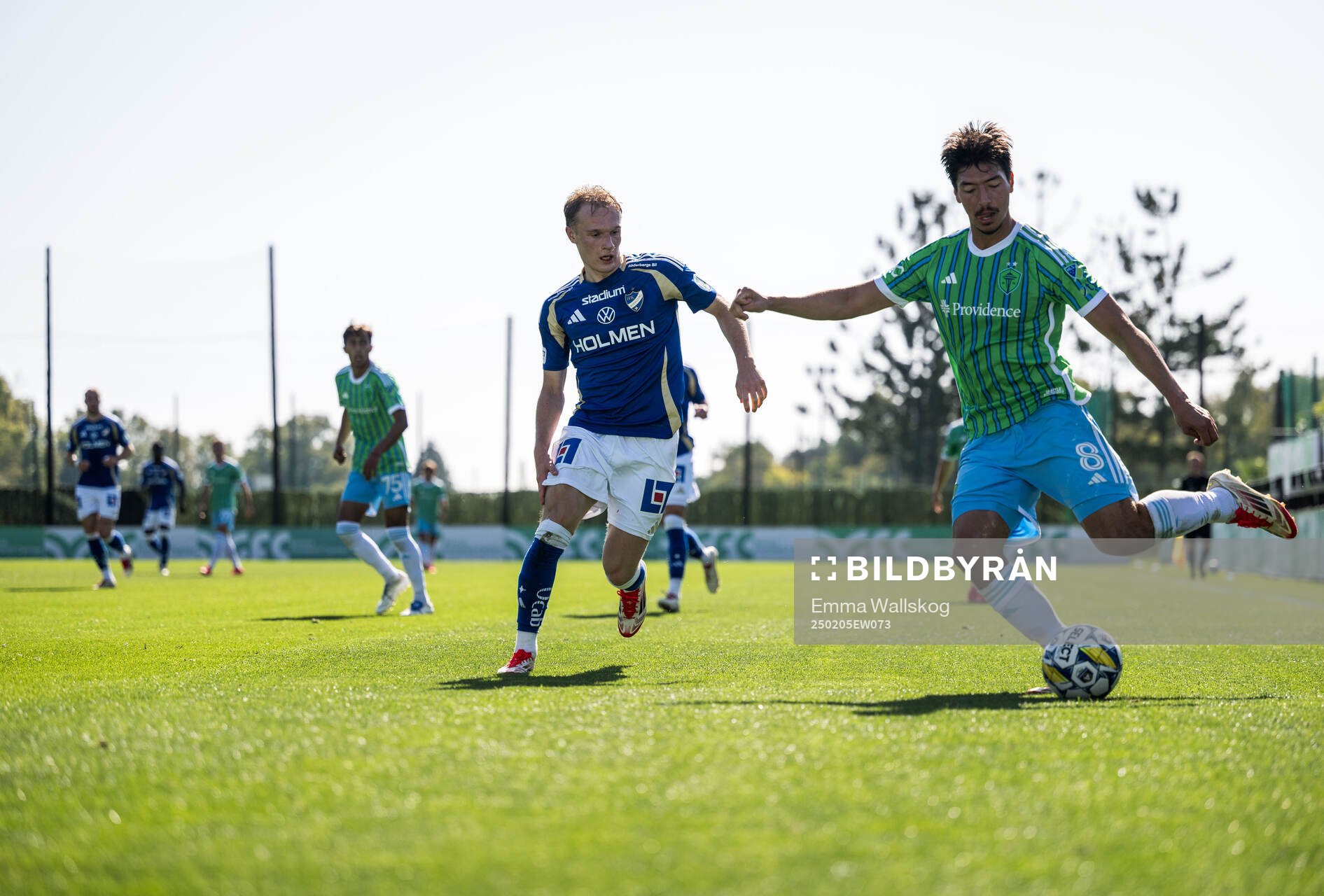 Marcus Baggesen of IFK Norrköping and Joshua Atencio of