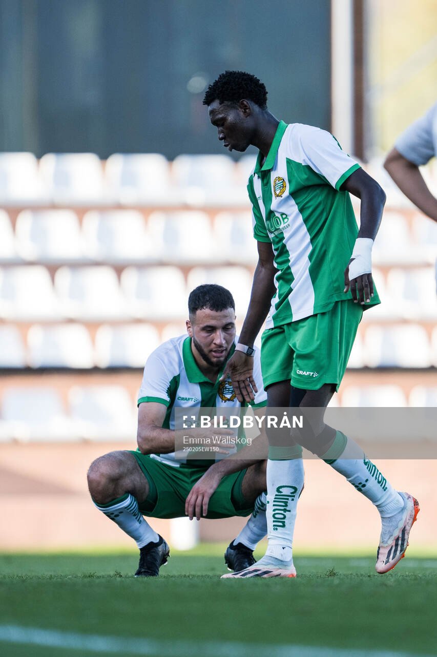 Abdelrahman Boudah Saidi and Raymond Dwomoh of Hammarby