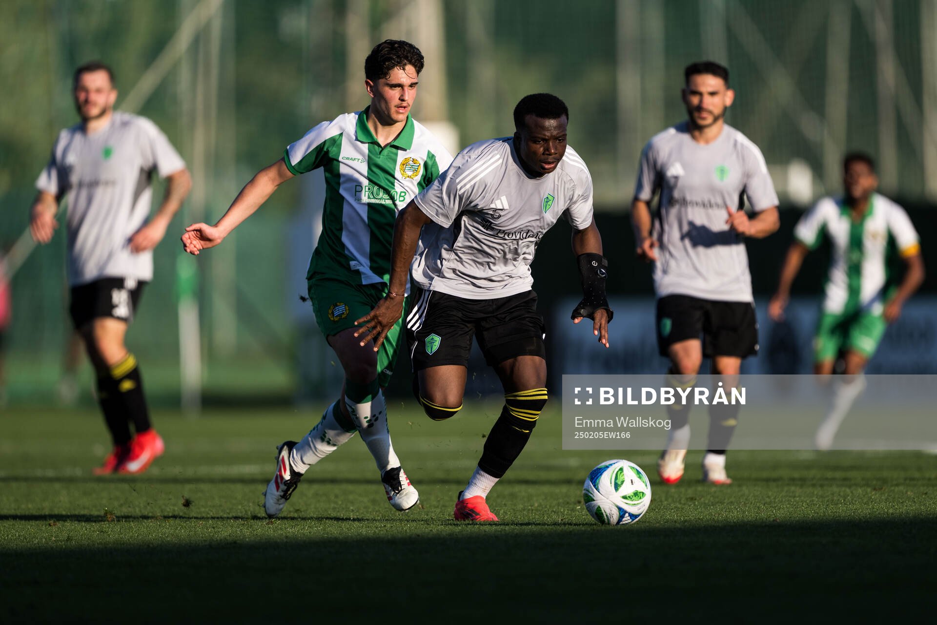 Adrian Lahdo of Hammarby and Nouhou of Seattle Sounders FC