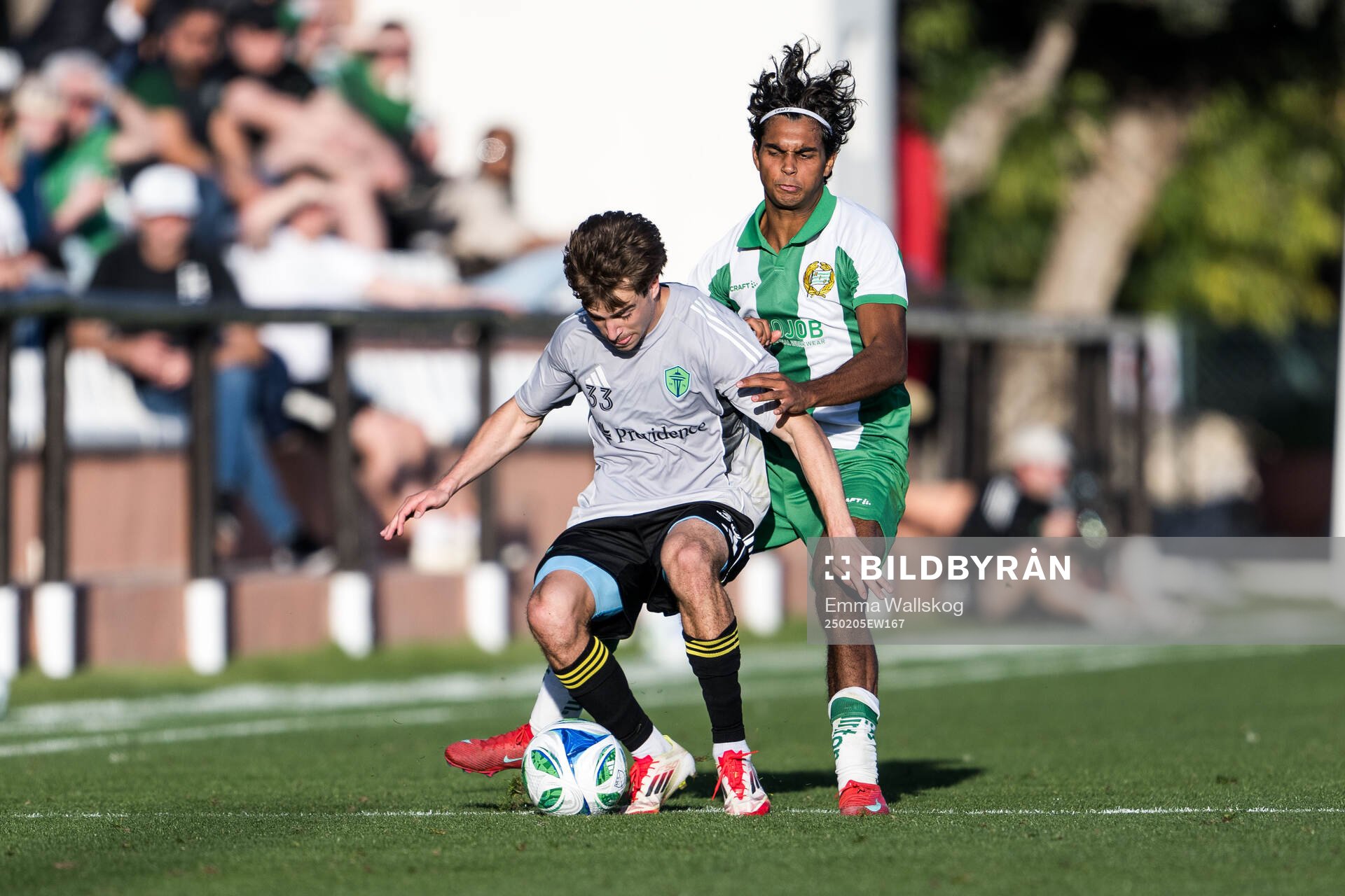 Cody Baker of Seattle Sounders FC and Jonathan Karlsson of