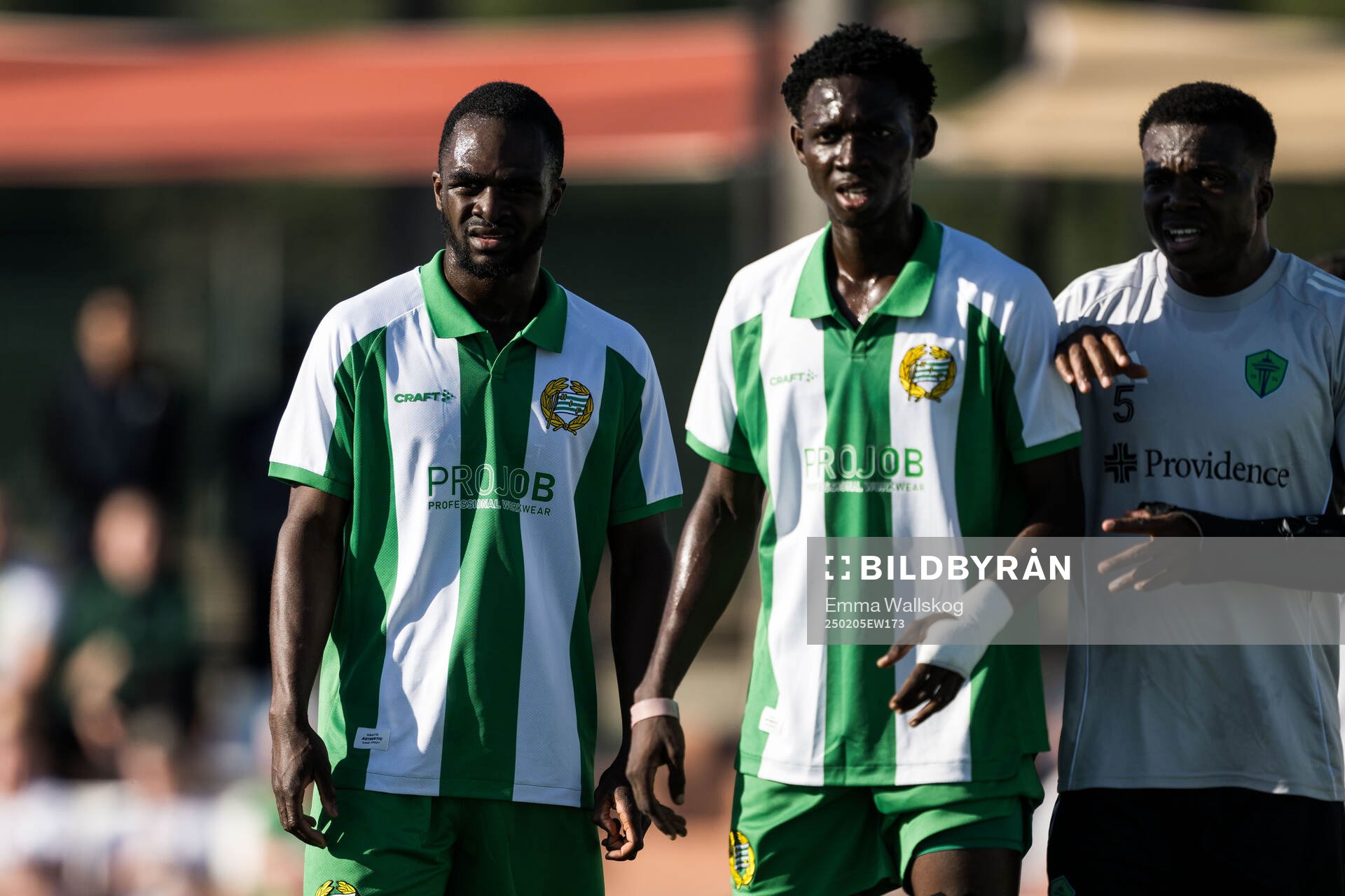 Adam Akimey and Raymond Dwomoh of Hammarby