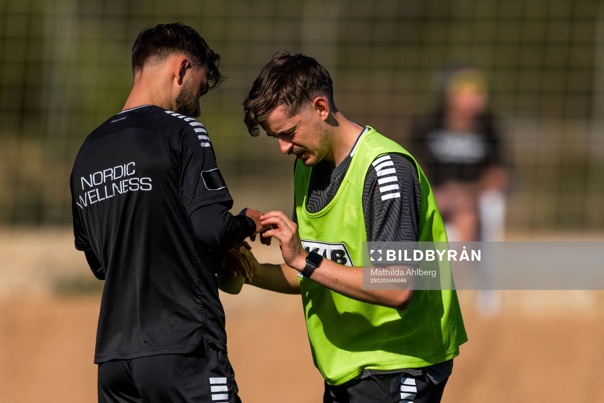 GAIS Edvin Becirovic och fysioterapeut Felix Karlsson