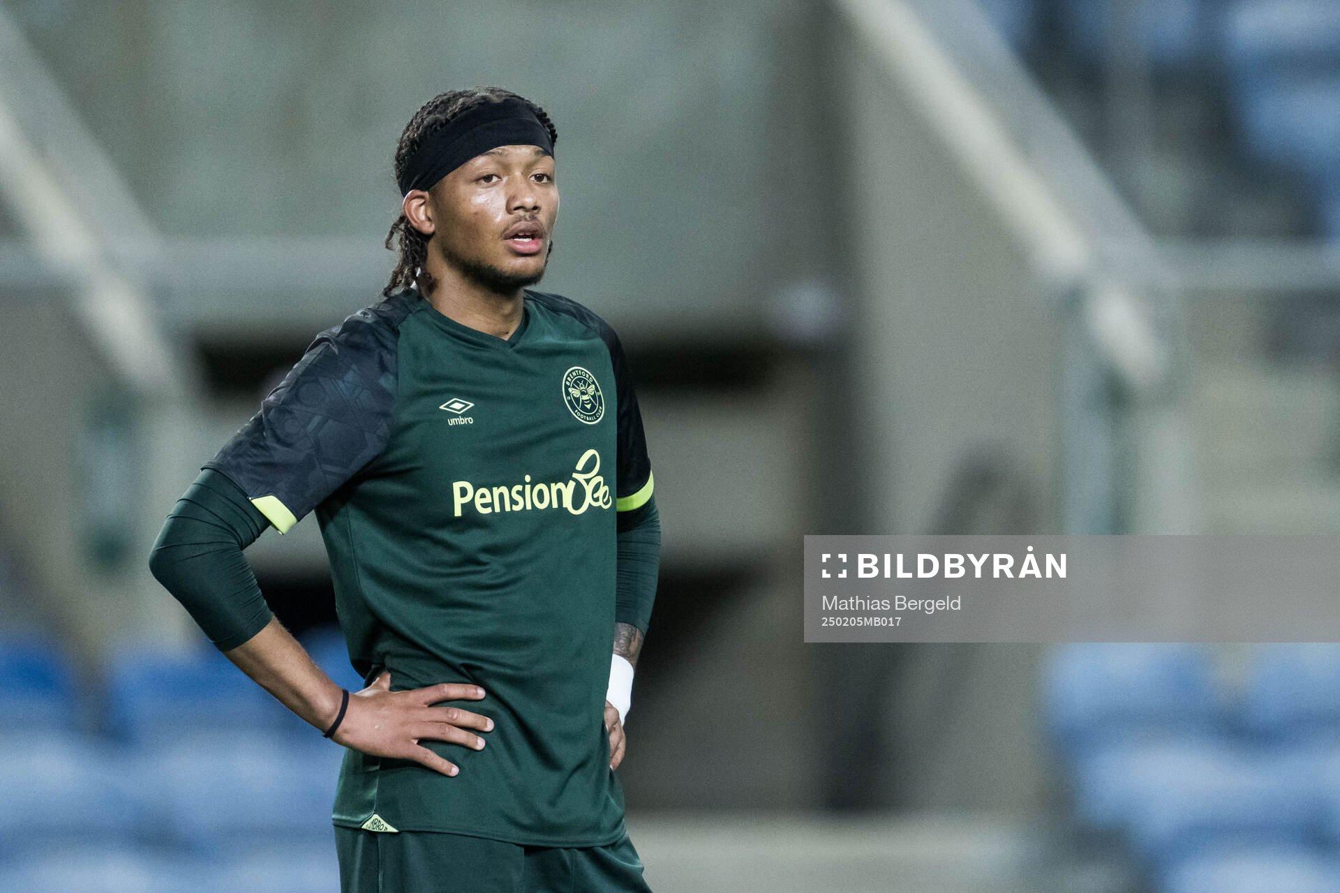 Josh Stephenson of Brentford B during the Atlantic Cup football match between IFK Göteborg and Brentford B on February 5, 2025 in Faro.