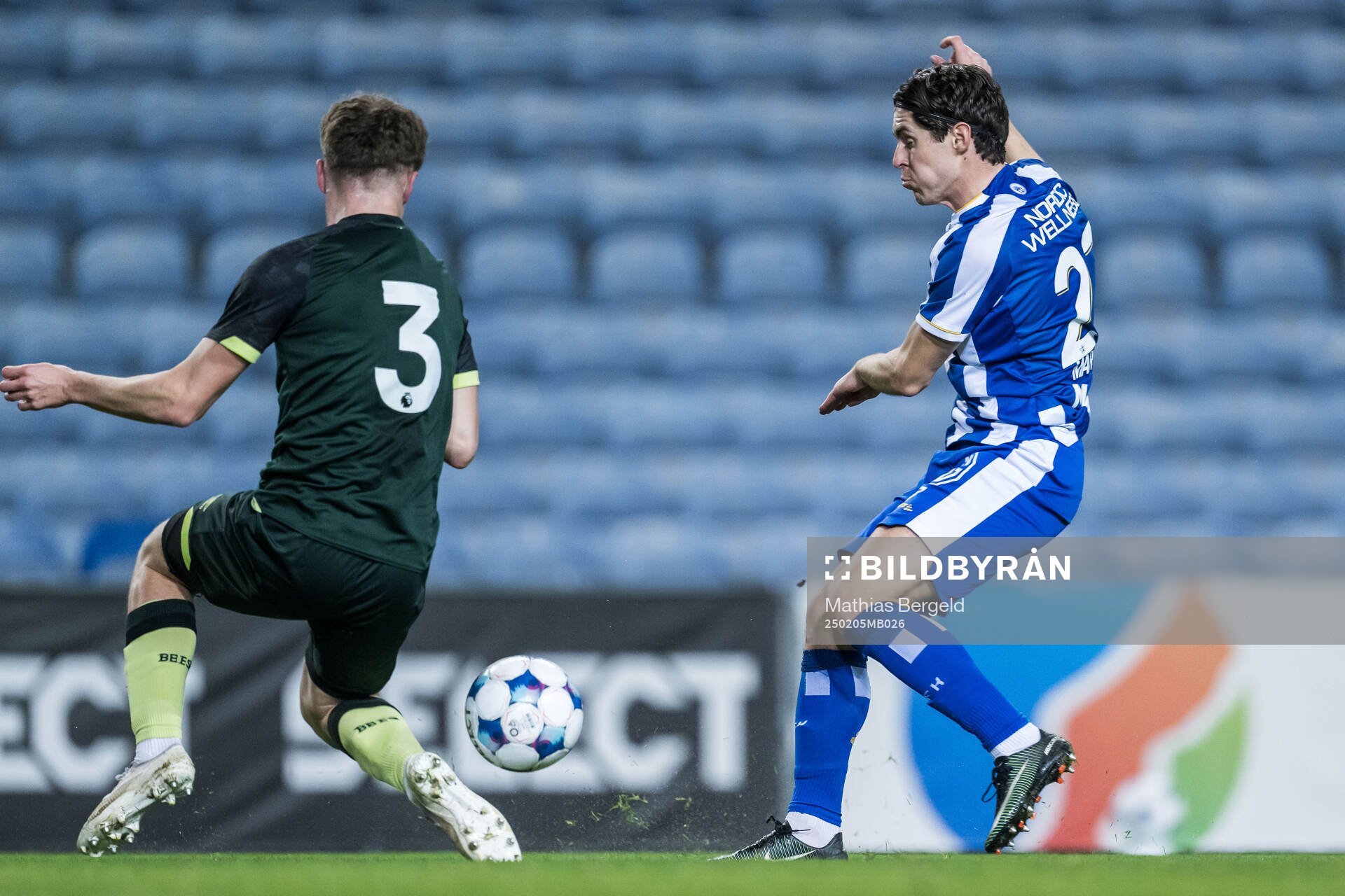 Conor McManus of Brentford B and Eman Markovic of IFK
