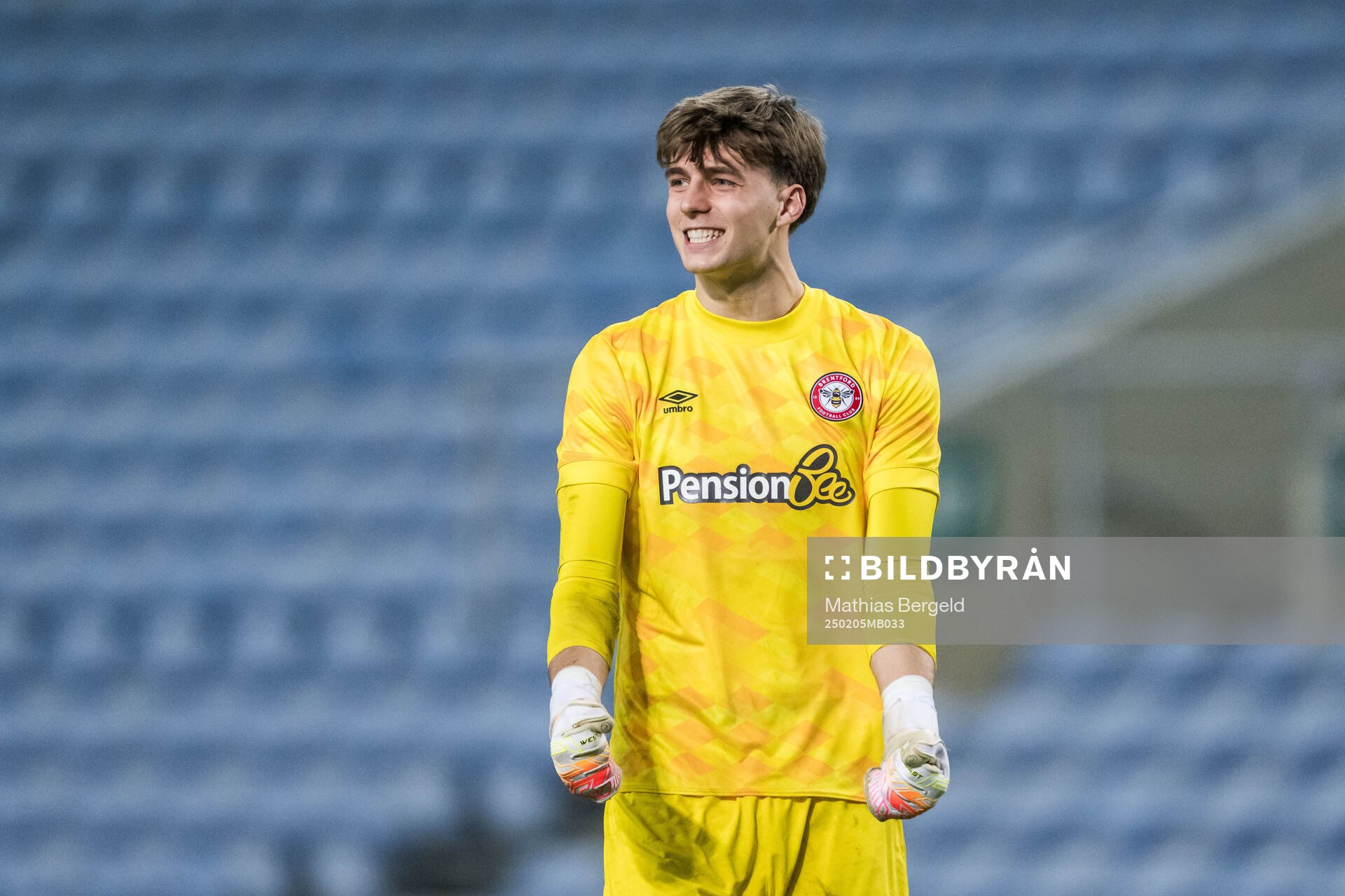 Goalkeeper Julian Eystone of Brentford B celebrates