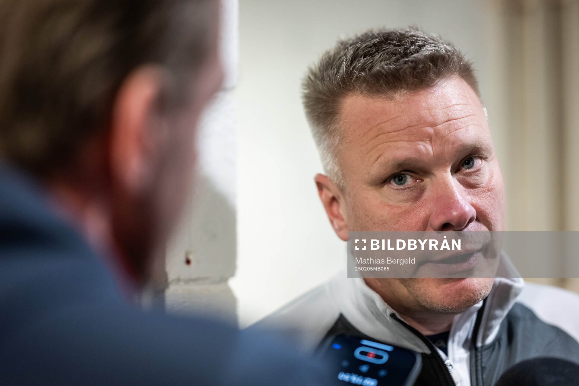 Head coach Stefan Billborn of IFK Göteborg is interviewed