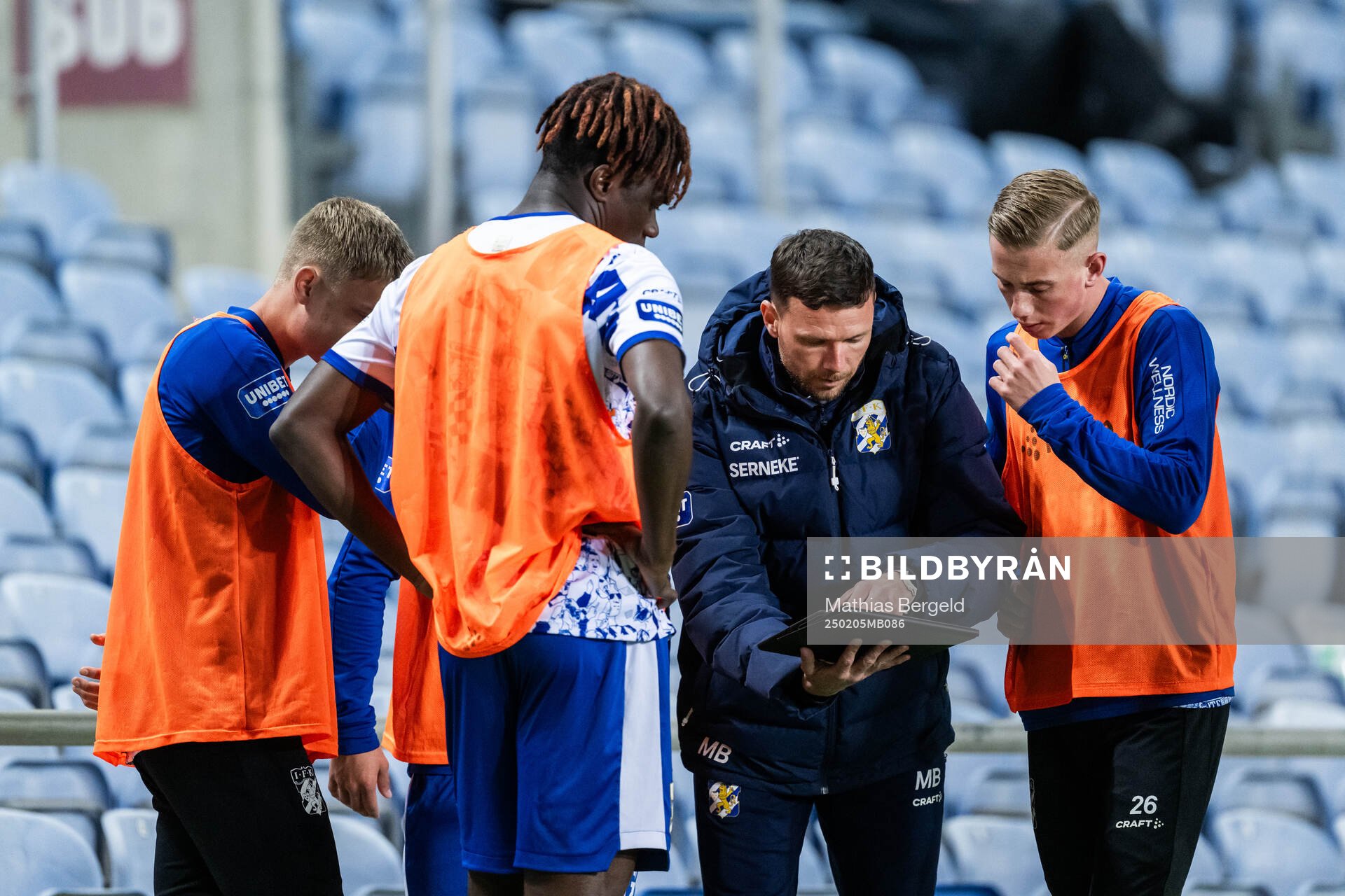Rockson Yeboah, assistant coach Marcus Berg and Benjamin