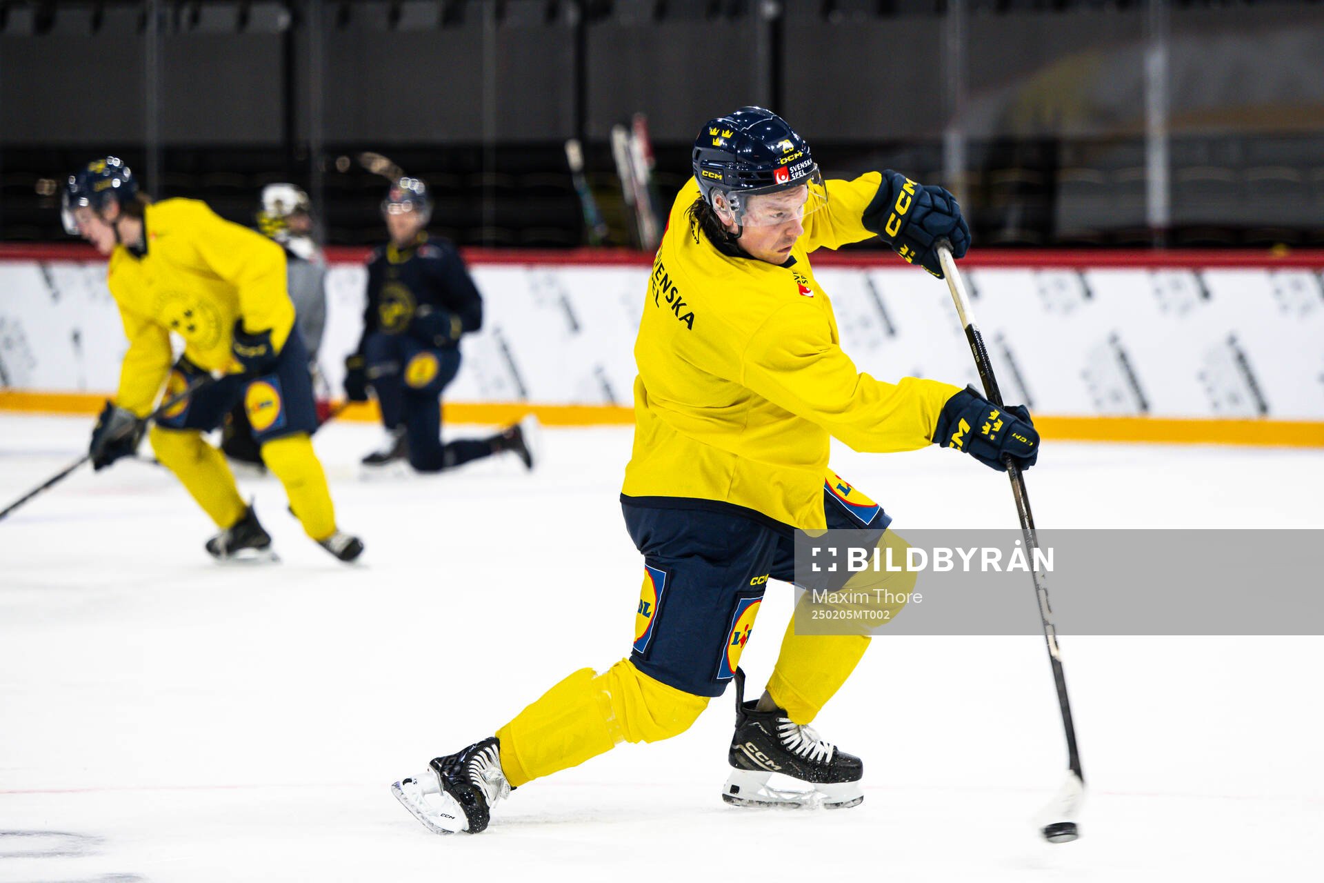 Oskar Steen of the Swedish national ice hockey team at a