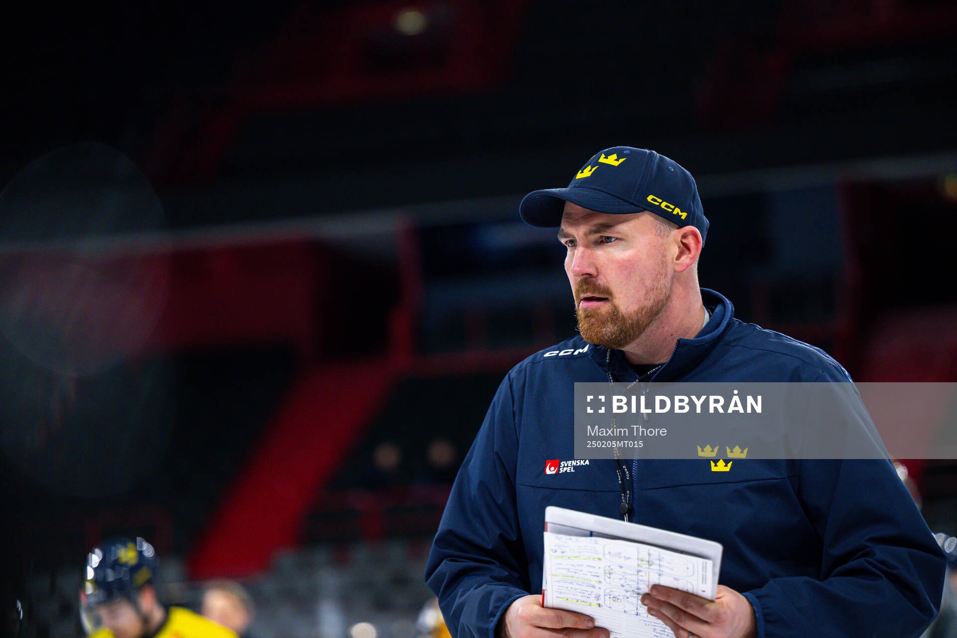 Assistant coach Gereon Dahlgren of the Swedish national ice