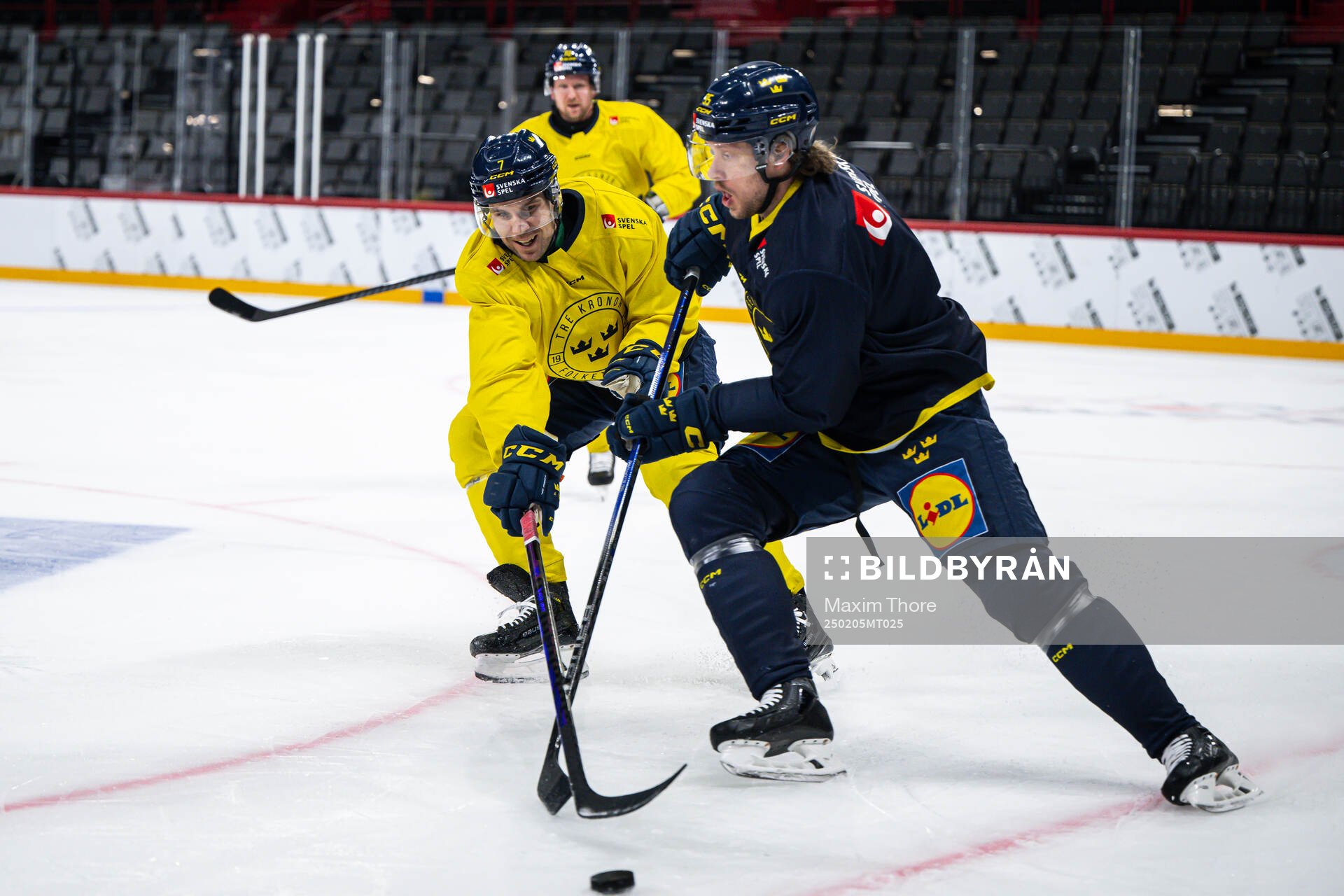 Henrik Tömmernes and Jacob De La Rose of the Swedish