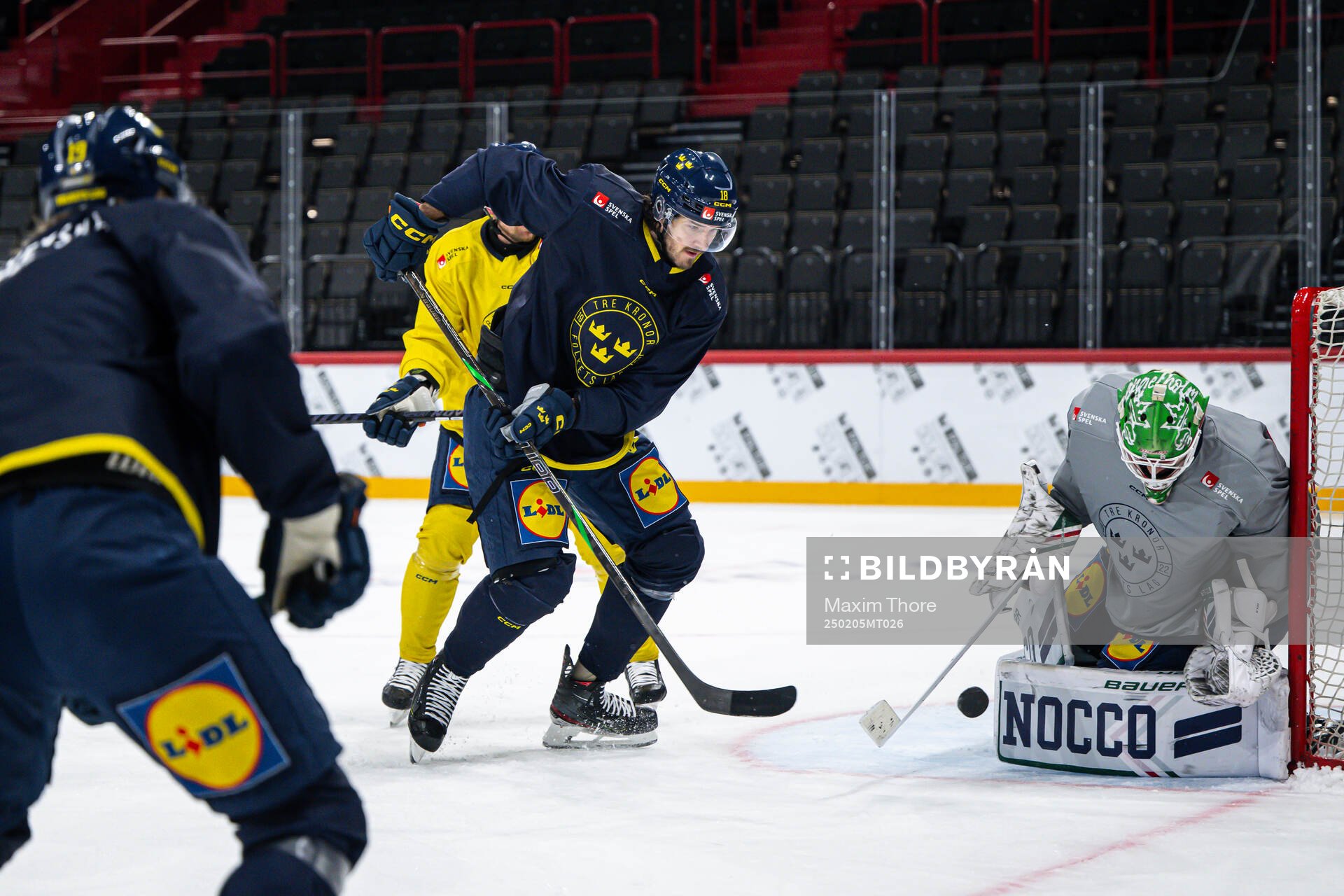 Dennis Everberg of the Swedish national ice hockey team at