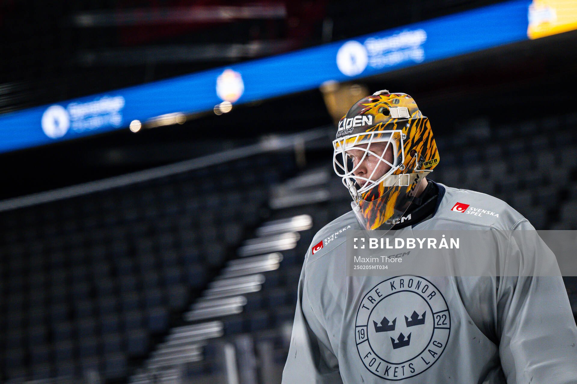 Goaltender Linus Söderström of the Swedish national ice
