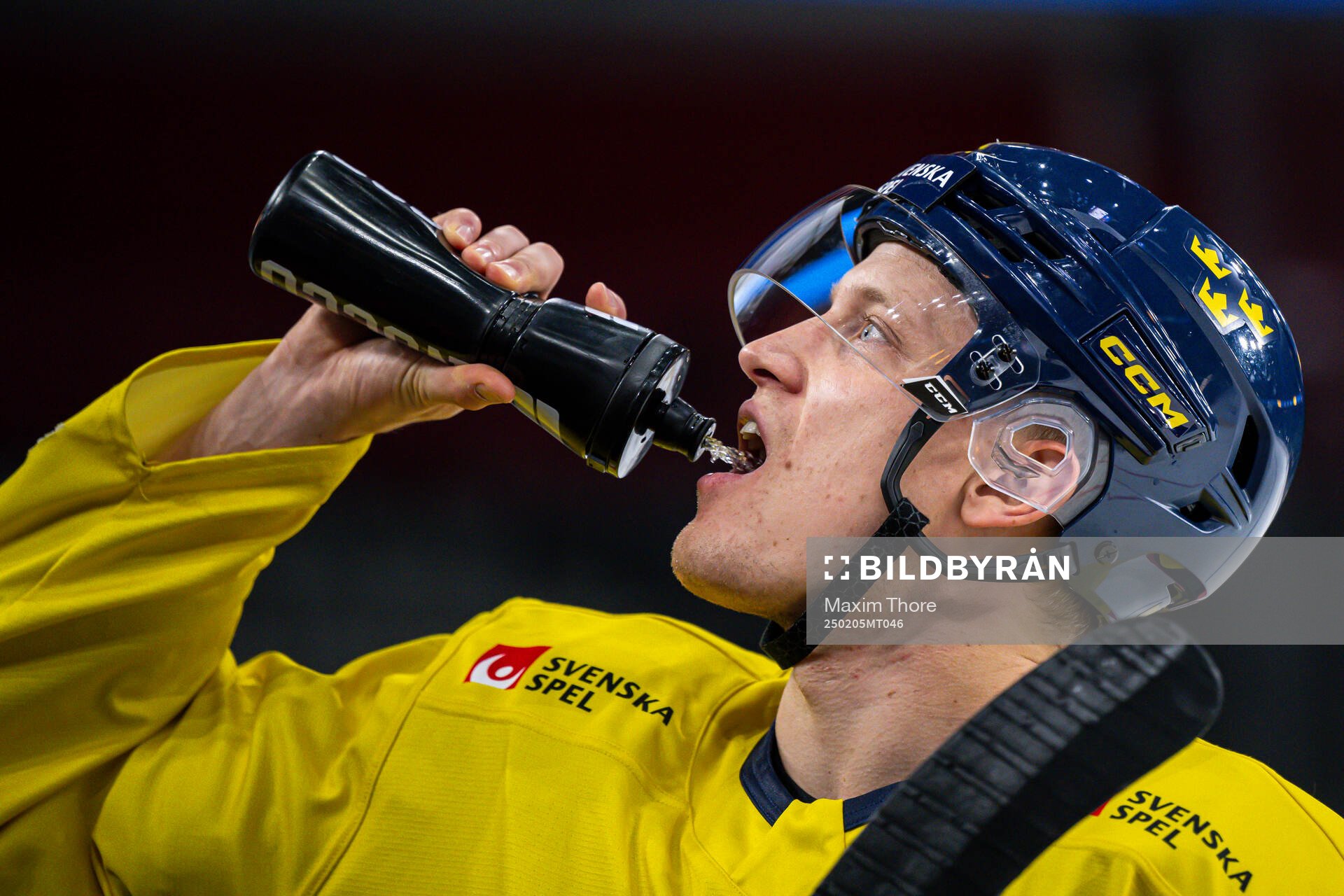 Gabriel Carlsson of the Swedish national ice hockey team at