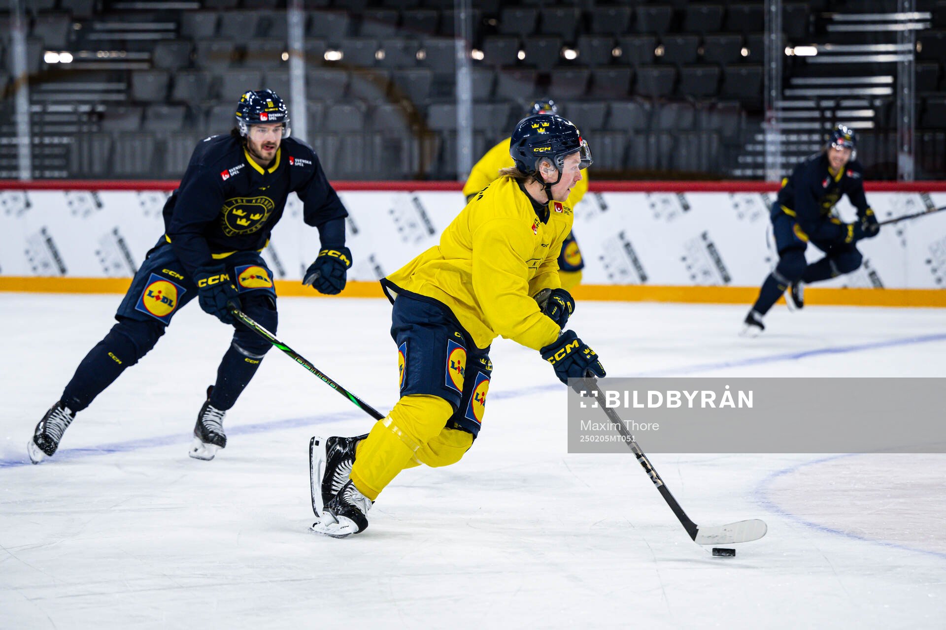 Oskar Steen of the Swedish national ice hockey team at a