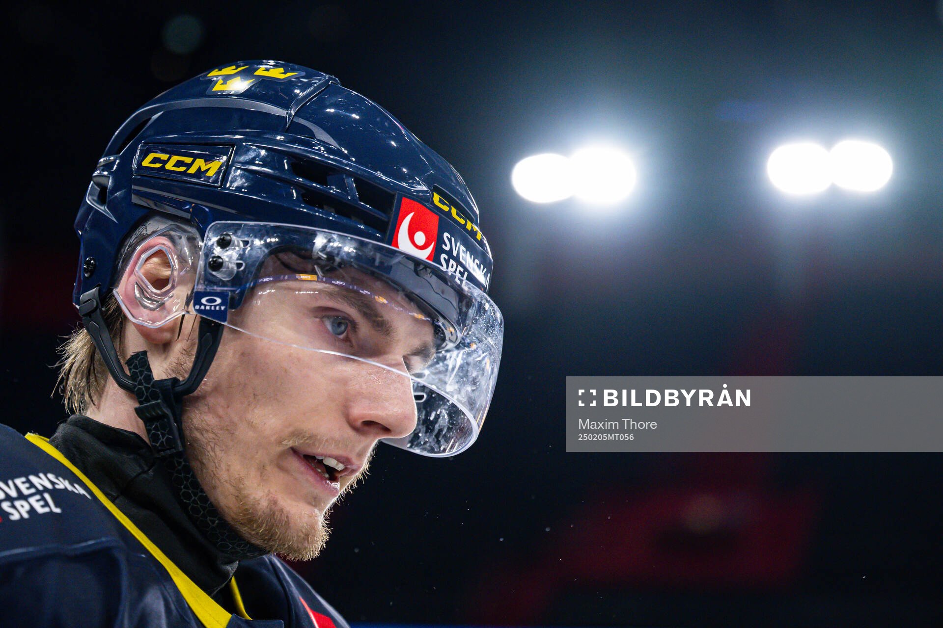 Lias Andersson of the Swedish national ice hockey team at a