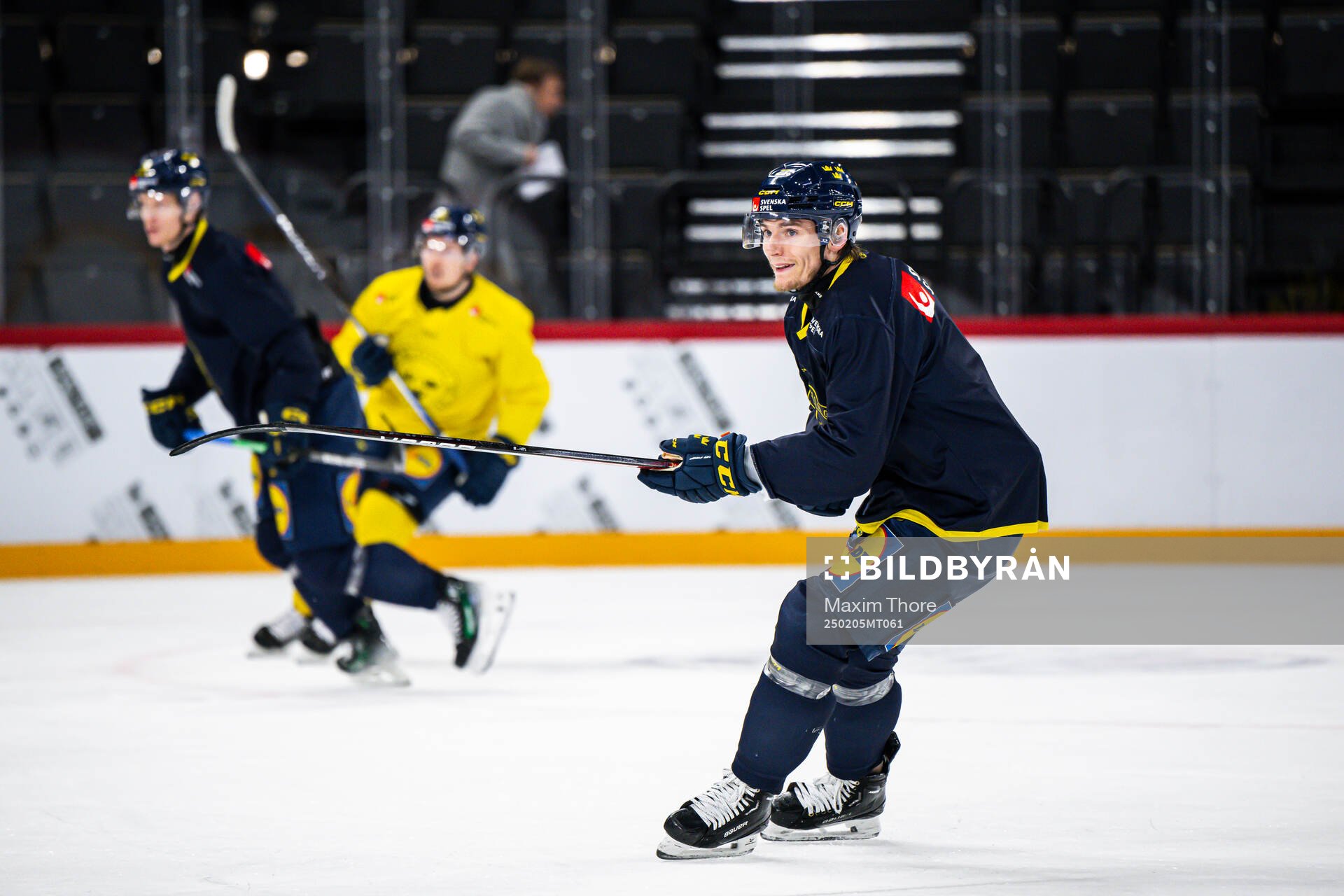 Lias Andersson of the Swedish national ice hockey team at a