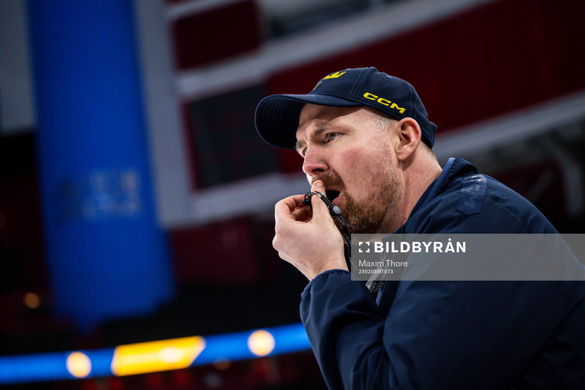 Assistant coach Gereon Dahlgren of the Swedish national ice