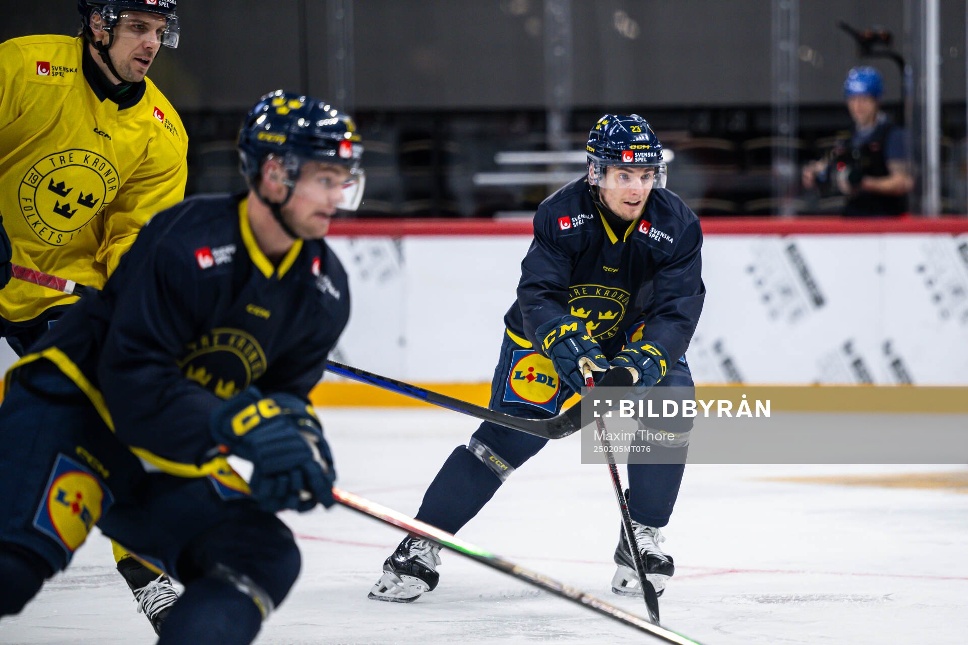 Lias Andersson of the Swedish national ice hockey team at a