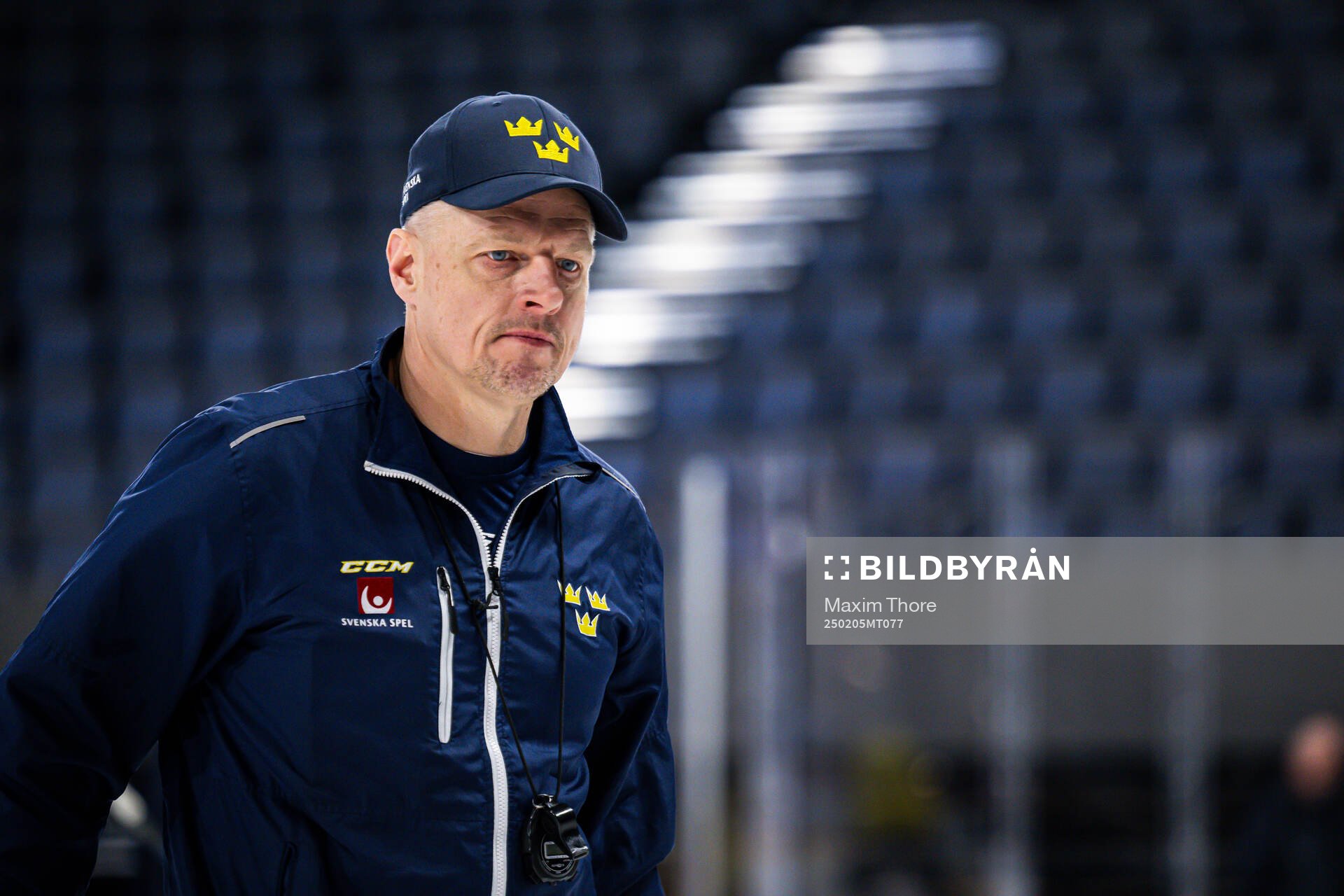 Head coach Magnus Hävelid of the Swedish national ice