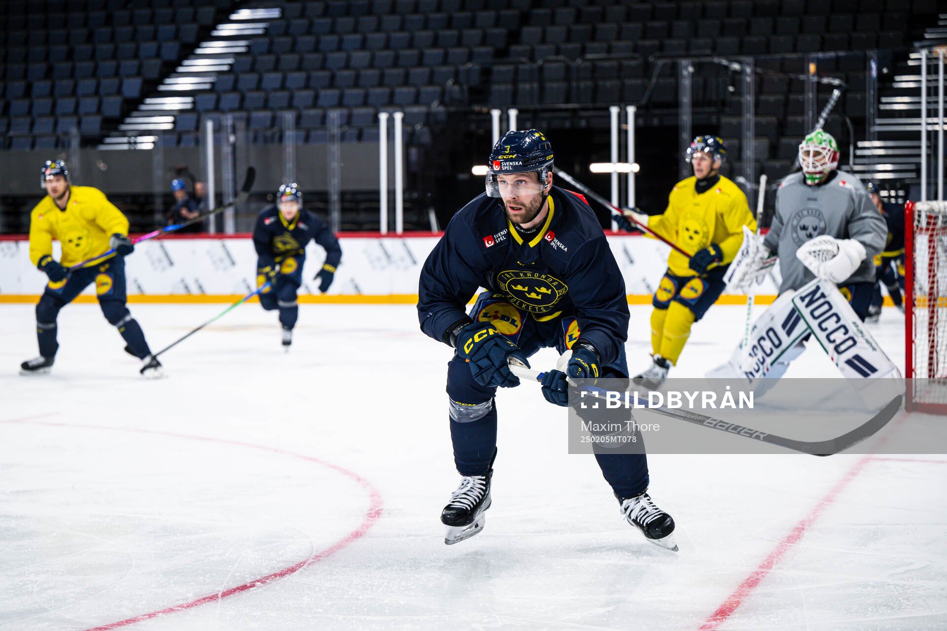 Klas Dahlbeck of the Swedish national ice hockey team at a