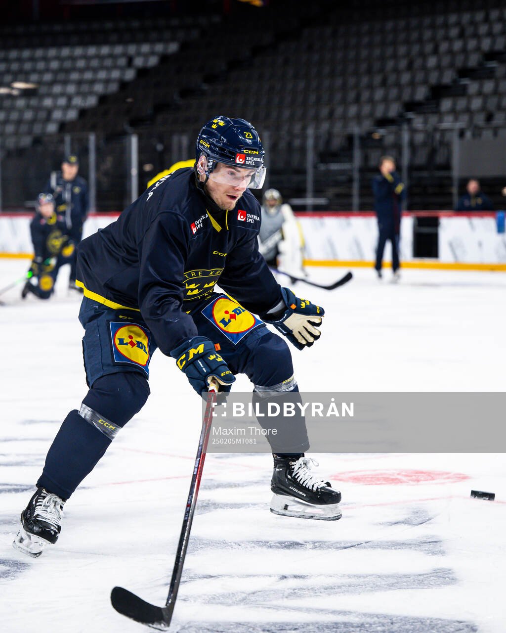 Lias Andersson of the Swedish national ice hockey team at a