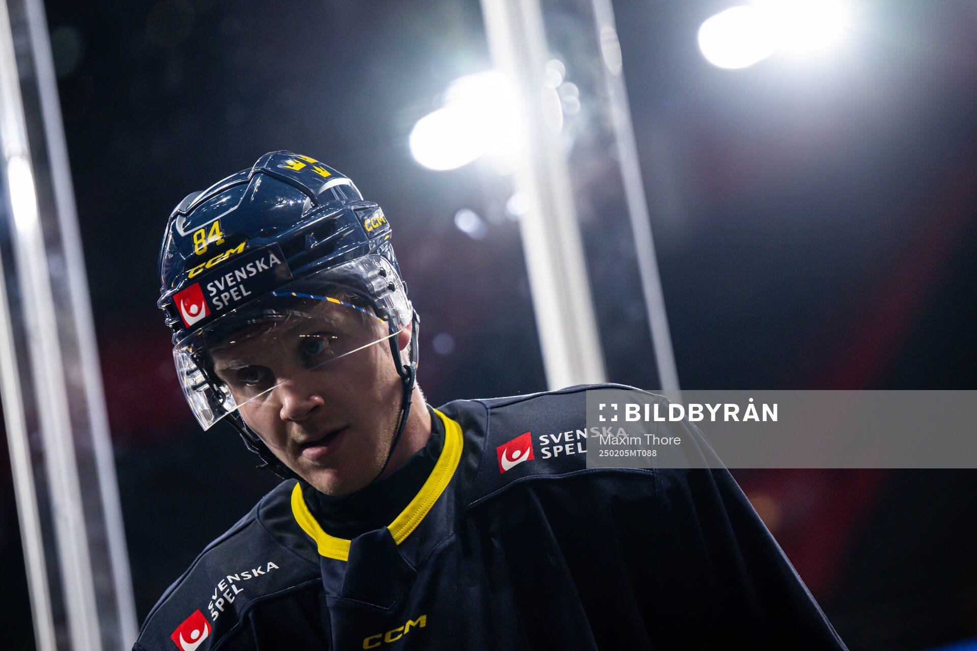 Sebastian Hartmann of the Swedish national ice hockey team