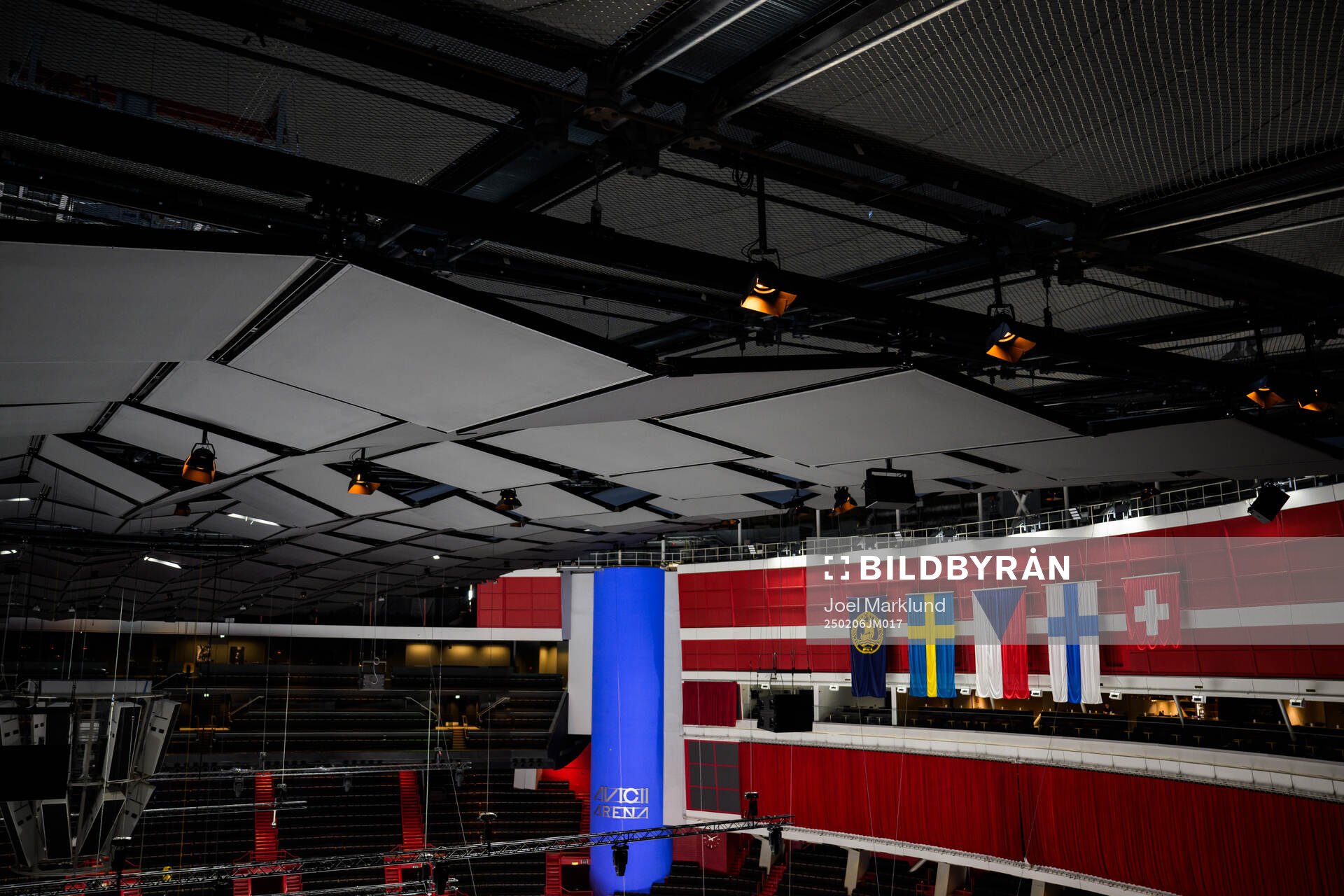 A new retractable inner roof of Avicii Arena seen