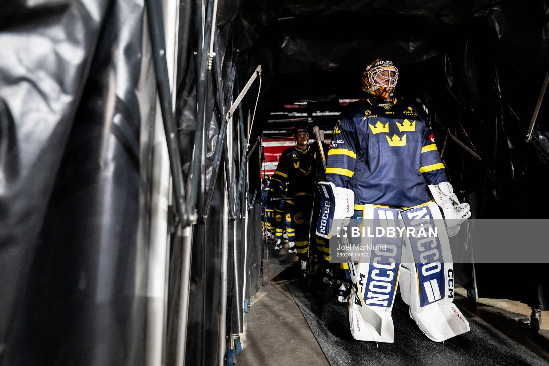 Goaltender Linus Söderström of Sweden