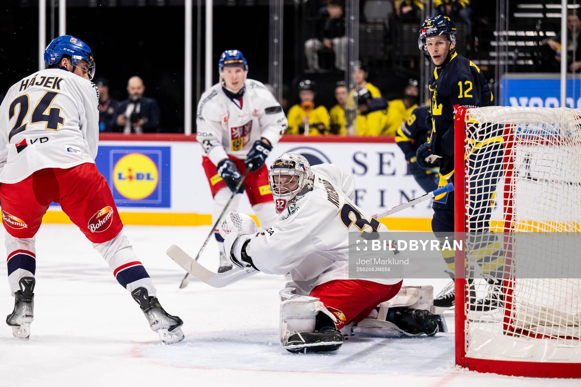 Goaltender Josef Korenar of Czech Republic