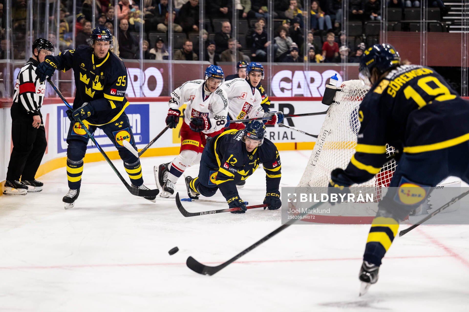Jacob de la Rose, Max Friberg and Marcus Sörensen of Sweden