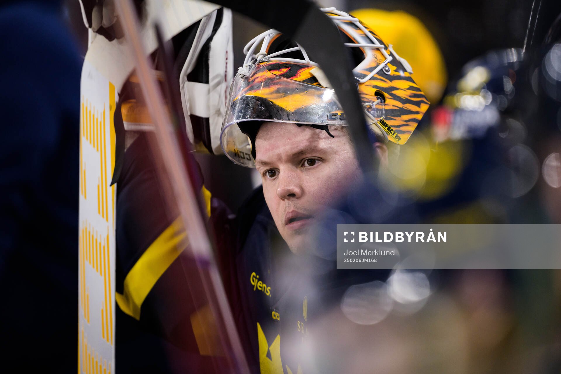 Goaltender Linus Söderström of Sweden