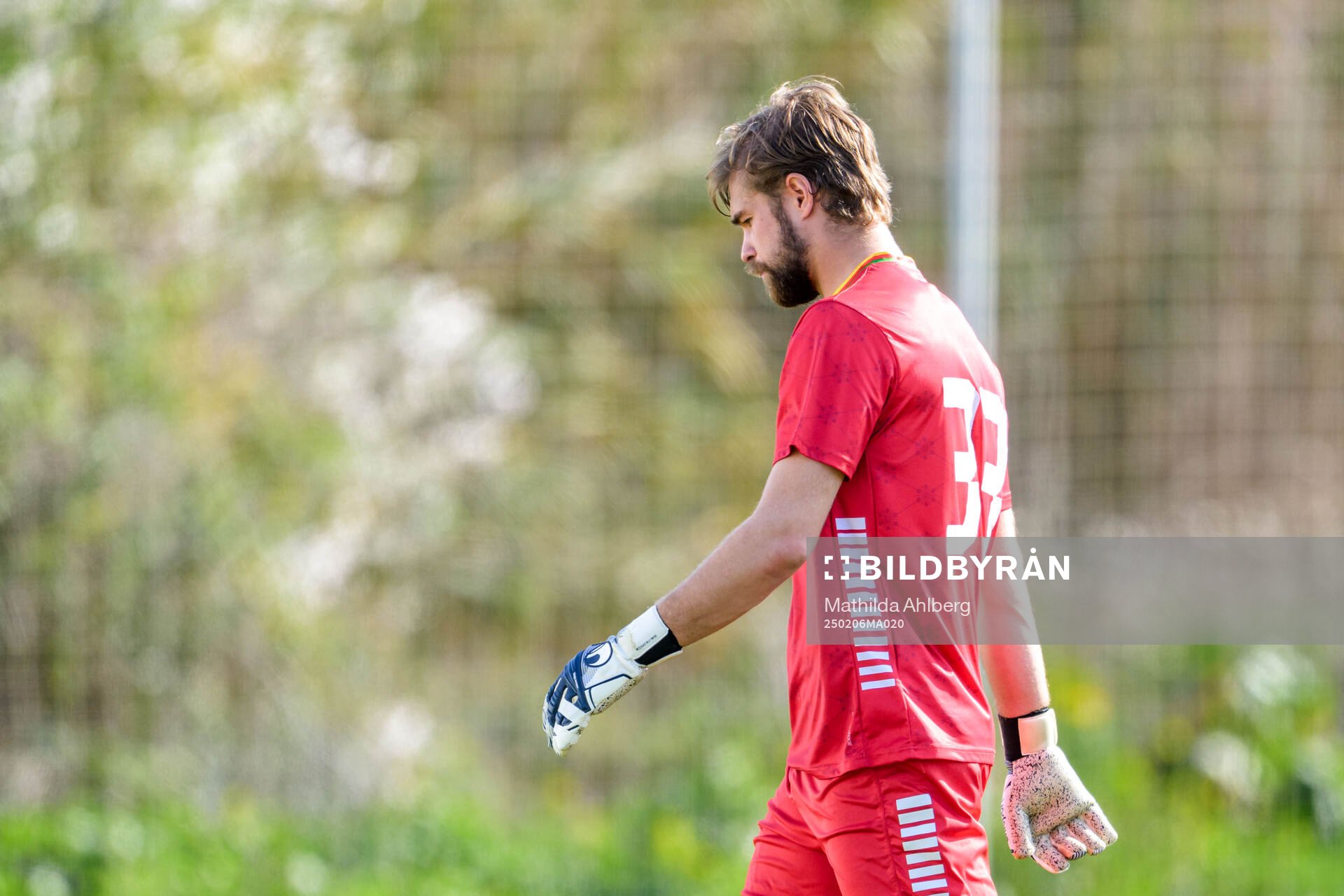 Goalkeeper Victor Astor looks dejected